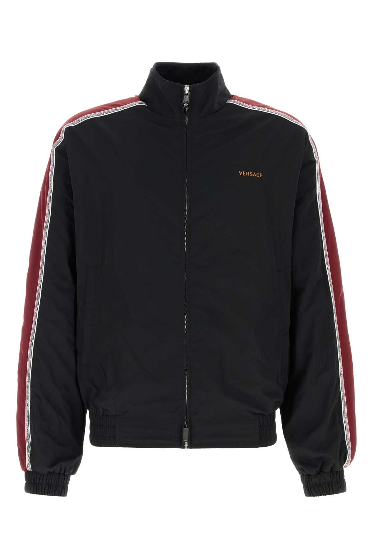 Versace Men Black Nylon Windbreaker