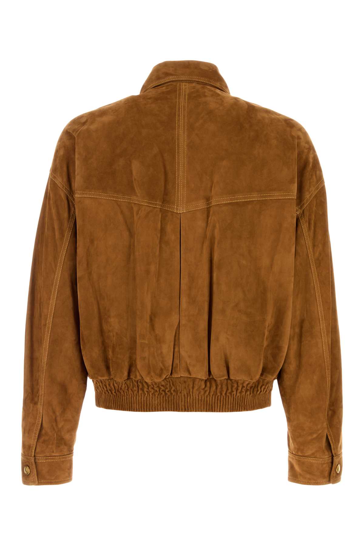 Versace Men Camel Suede Jacket