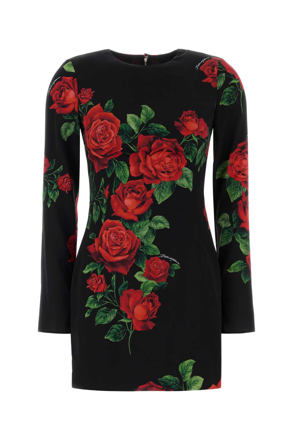 Dolce & Gabbana Women Printed Stretch Silk Mini Dress DOLCE & GABBANA