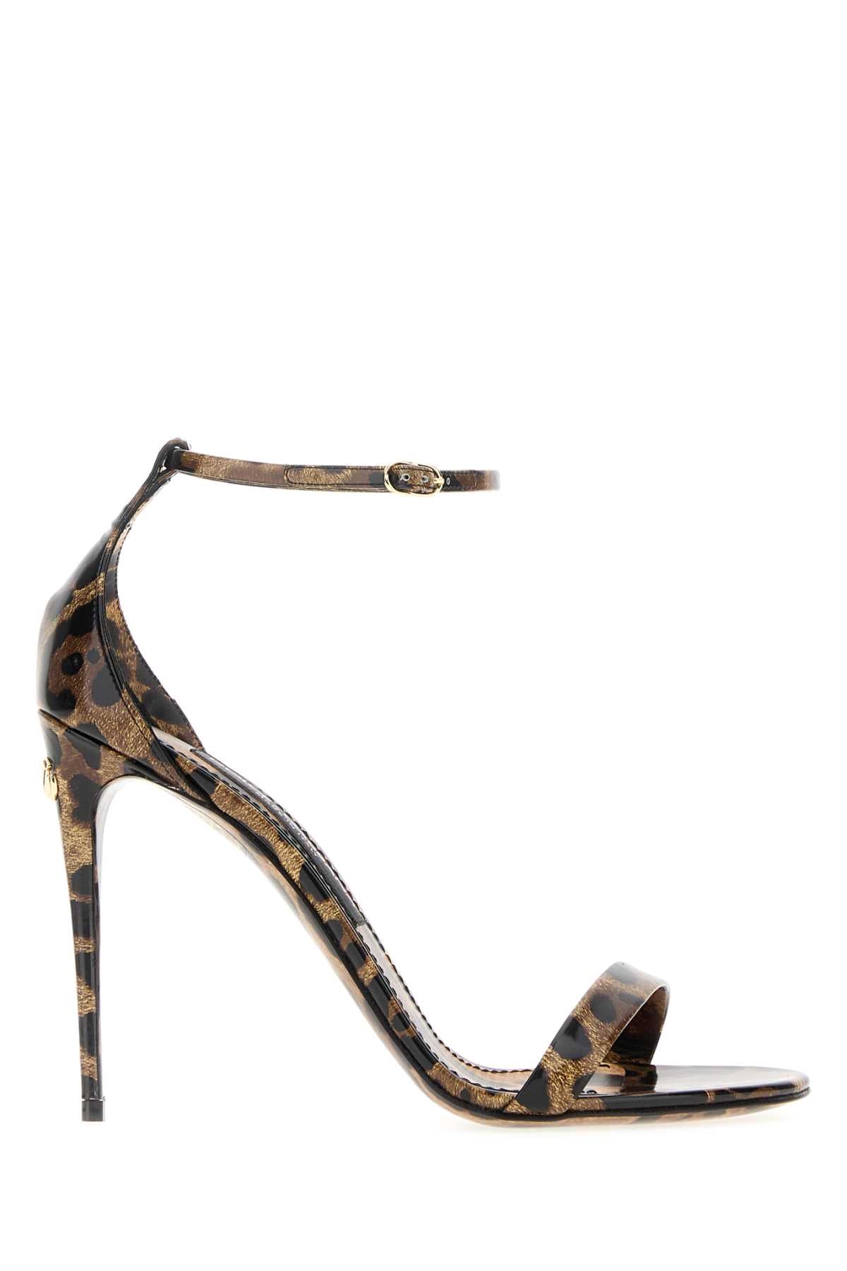 Dolce & Gabbana Women Printed Leather Sandals DOLCE & GABBANA