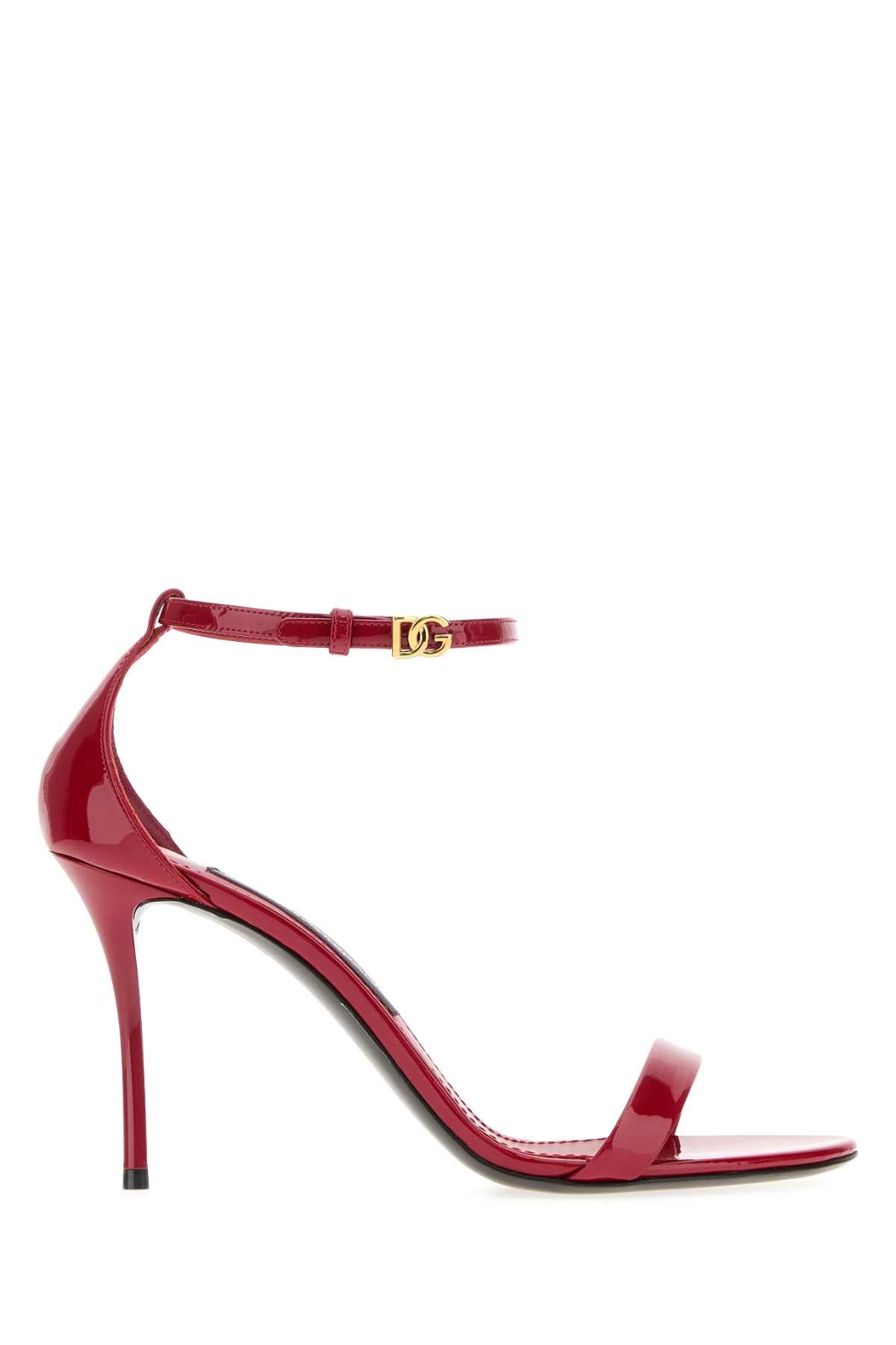 Dolce & Gabbana Women Red Leather Sandals DOLCE & GABBANA