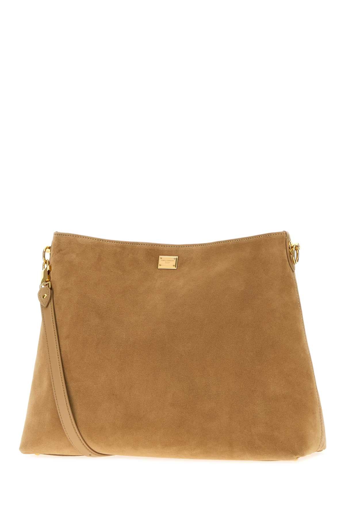 Dolce & Gabbana Women Beige Suede Shopping Bag
