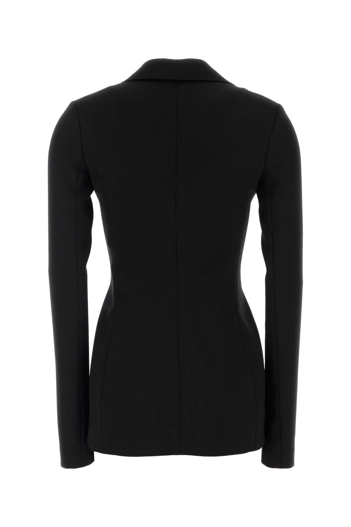 Dolce & Gabbana Women Black Stretch Wool Blazer DOLCE & GABBANA