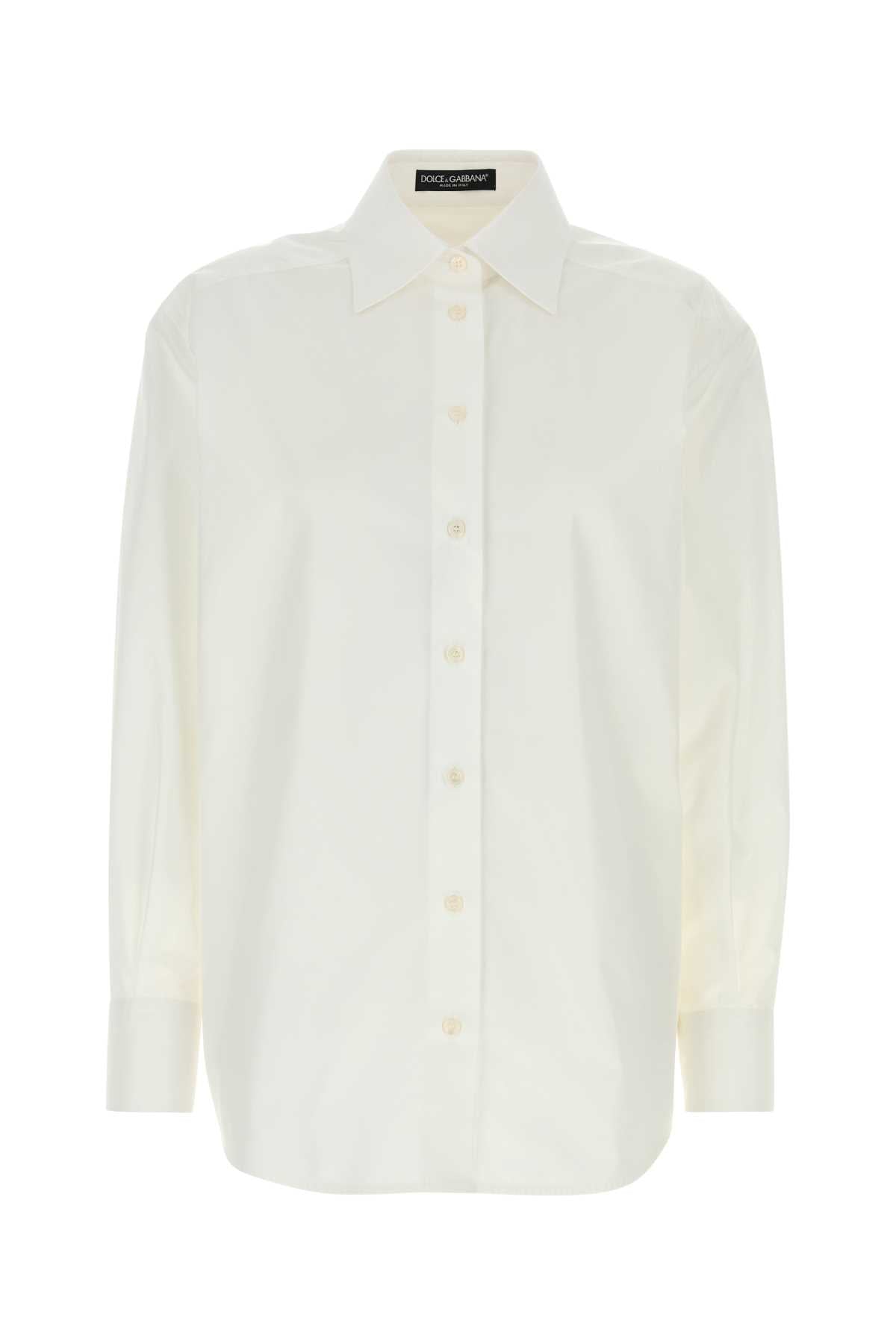 Dolce & Gabbana Women White Poplin Shirt DOLCE & GABBANA