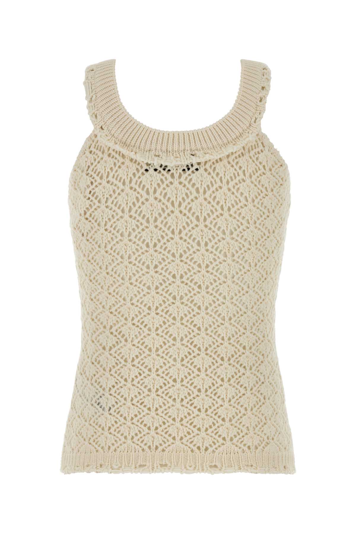 Blumarine Women Ivory Knit Top BLUMARINE
