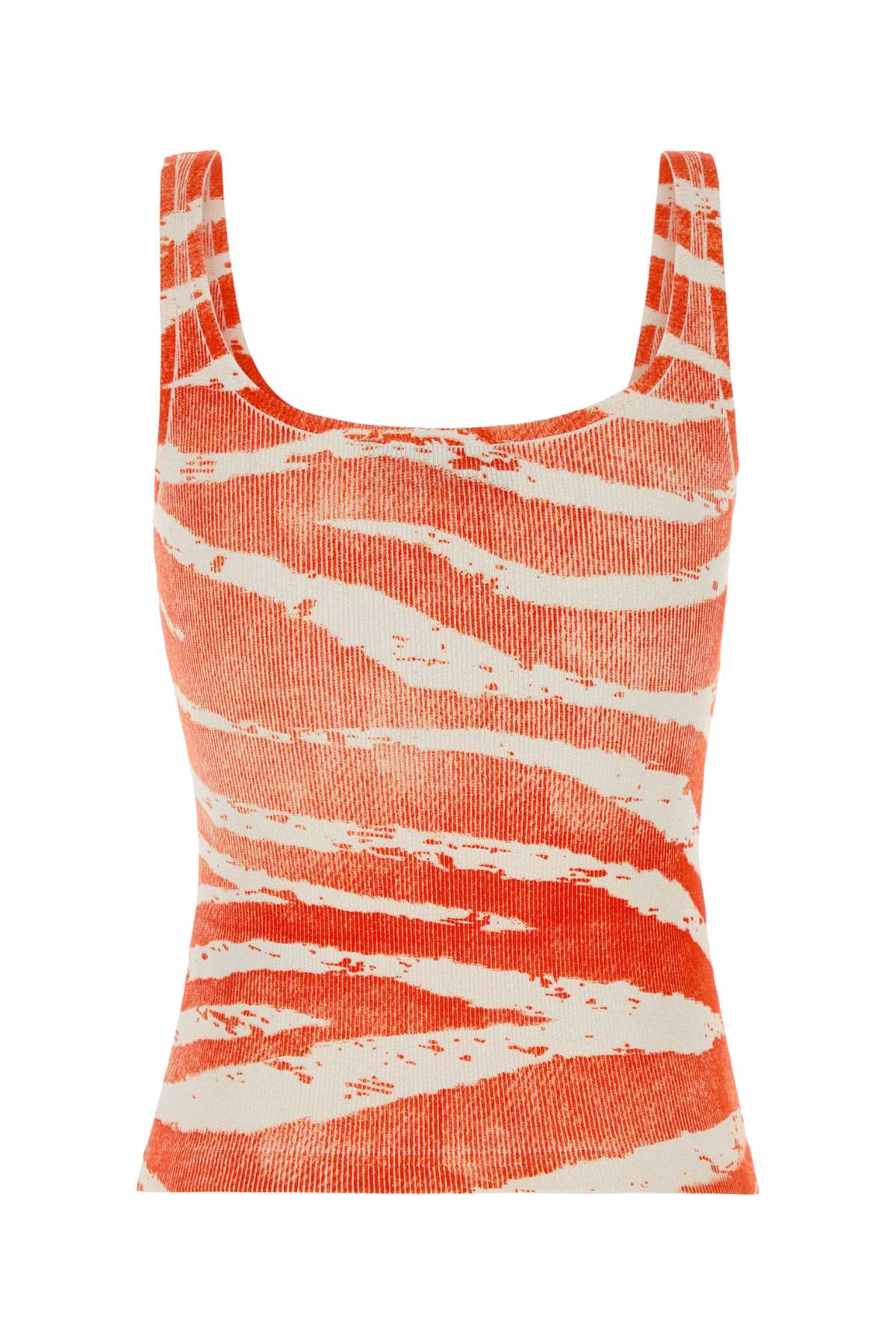 Blumarine Women Printed Stretch Cotton Tank Top BLUMARINE