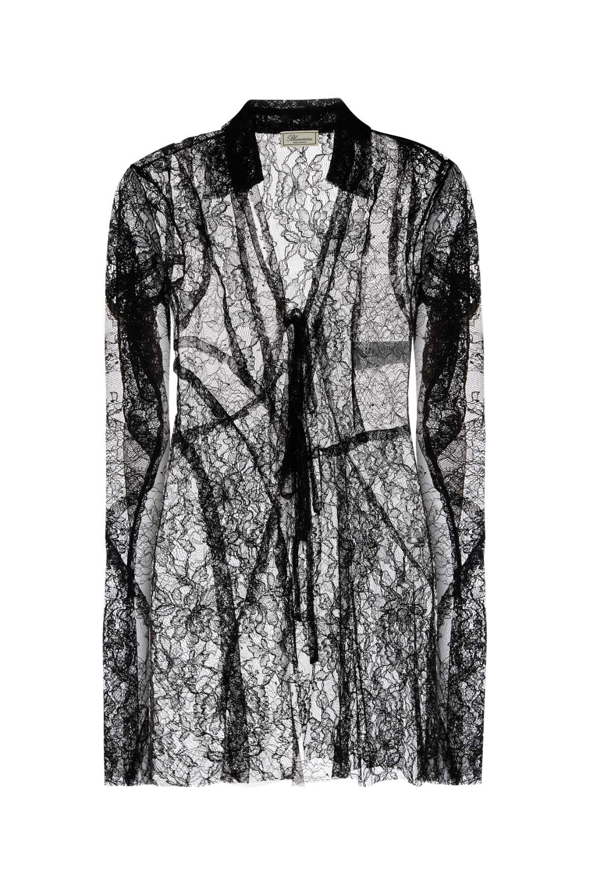 Blumarine Women Black Lace Shirt BLUMARINE