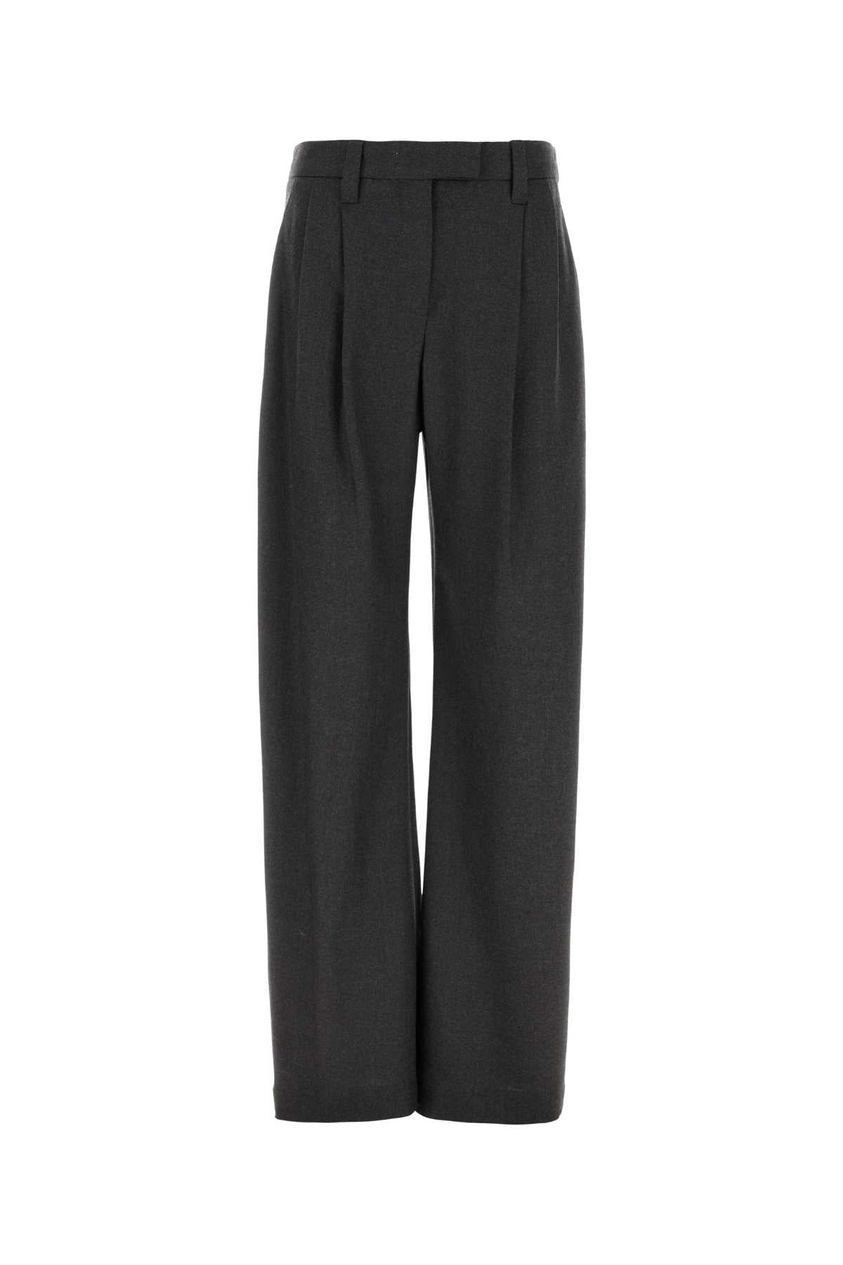 Brunello Cucinelli Women Charcoal Wool Pant BRUNELLO CUCINELLI