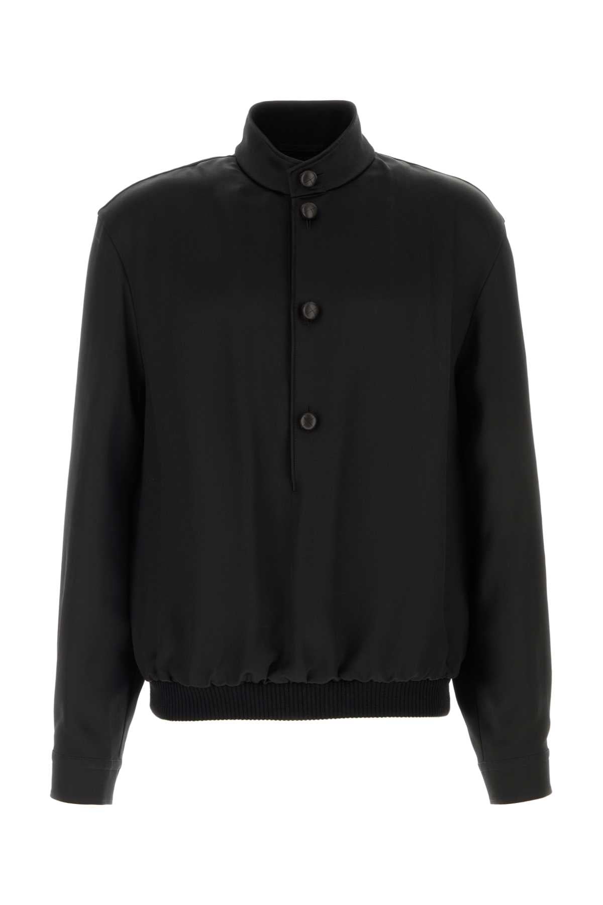 Zegna Men Black Silk Sweatshirt ZEGNA