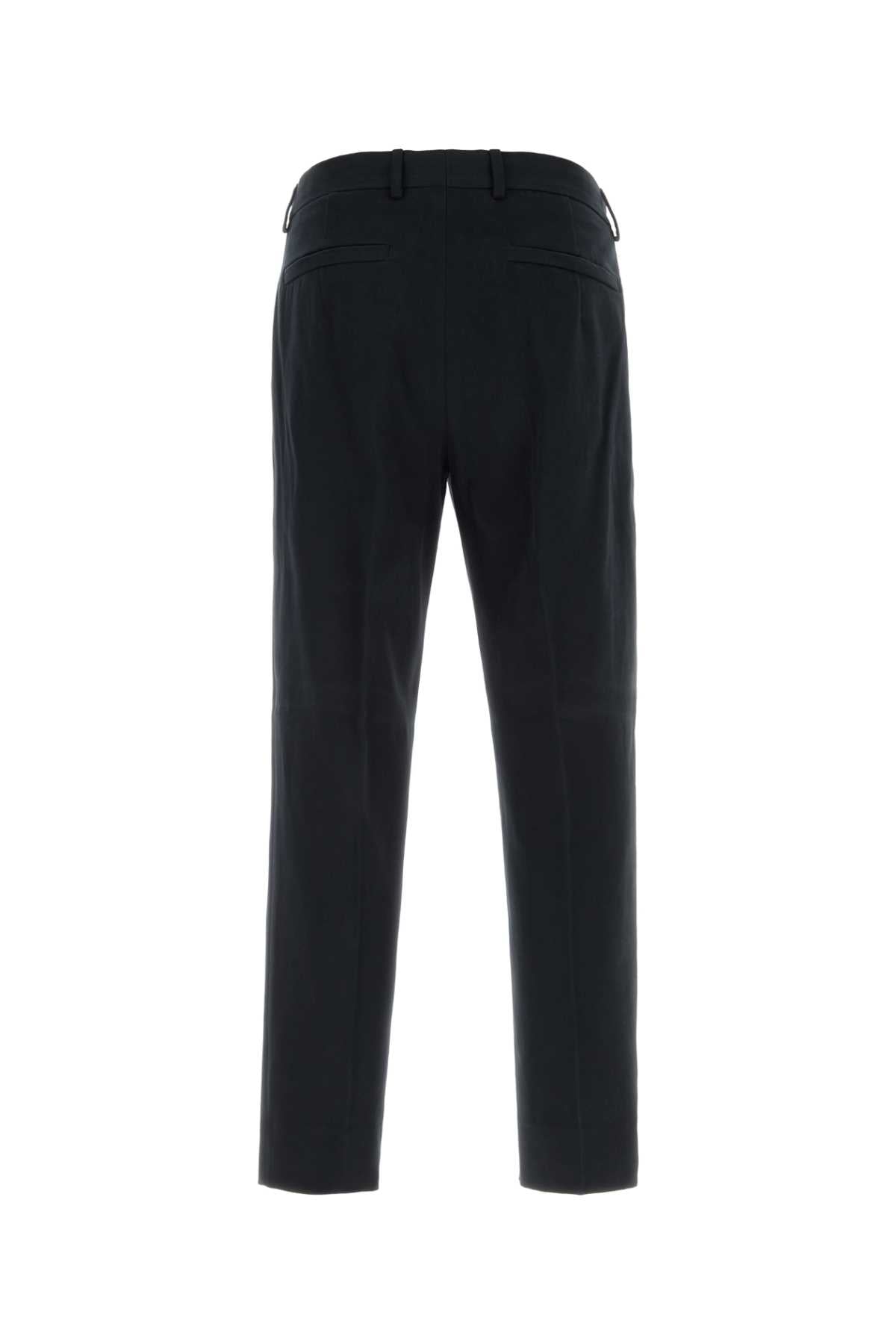 Zegna Men Midnight Blue Cotton Blend Pant ZEGNA
