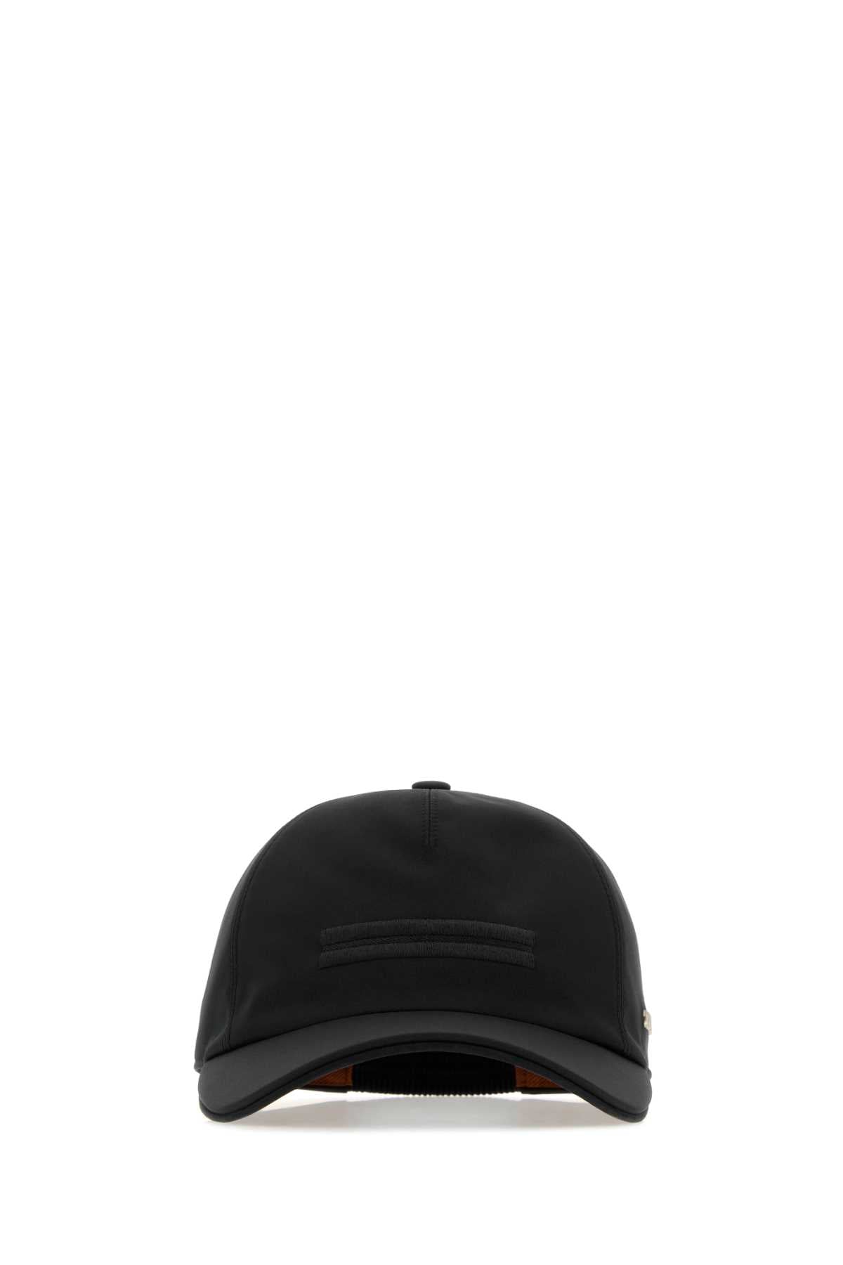 Zegna Men Black Polyester Baseball Cap ZEGNA