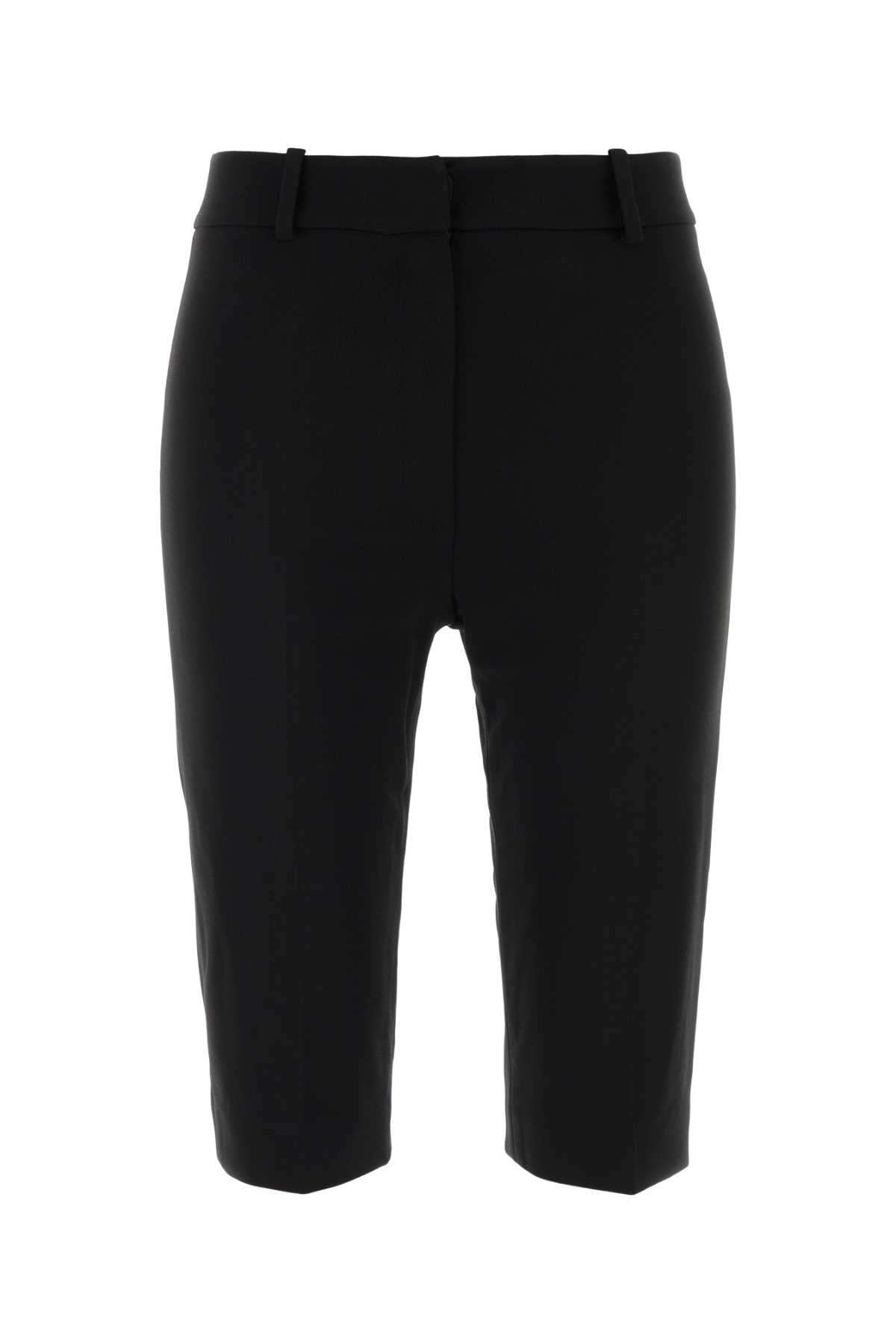 Magda Butrym Women Black Crepe Capri Pant MAGDA BUTRYM