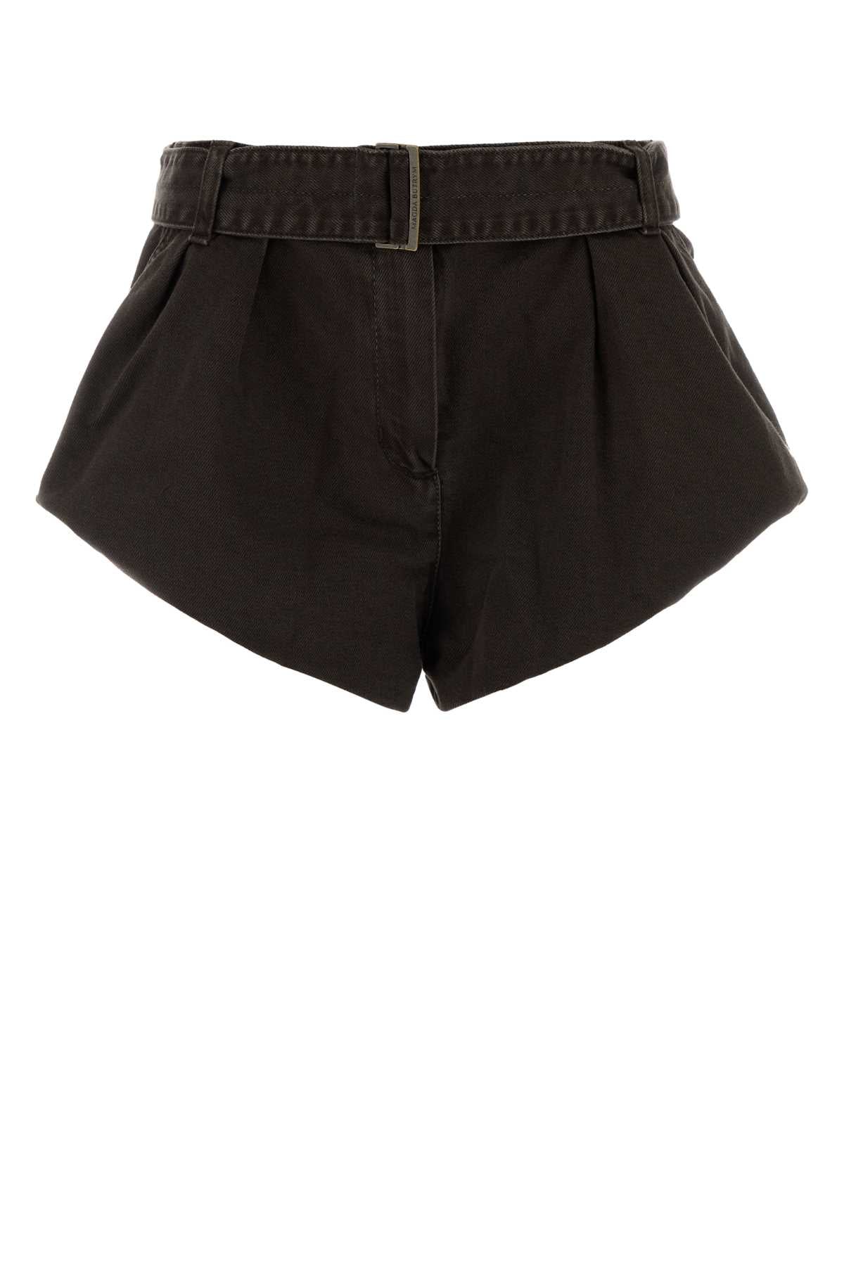 Magda Butrym Women Chocolate Denim Shorts MAGDA BUTRYM