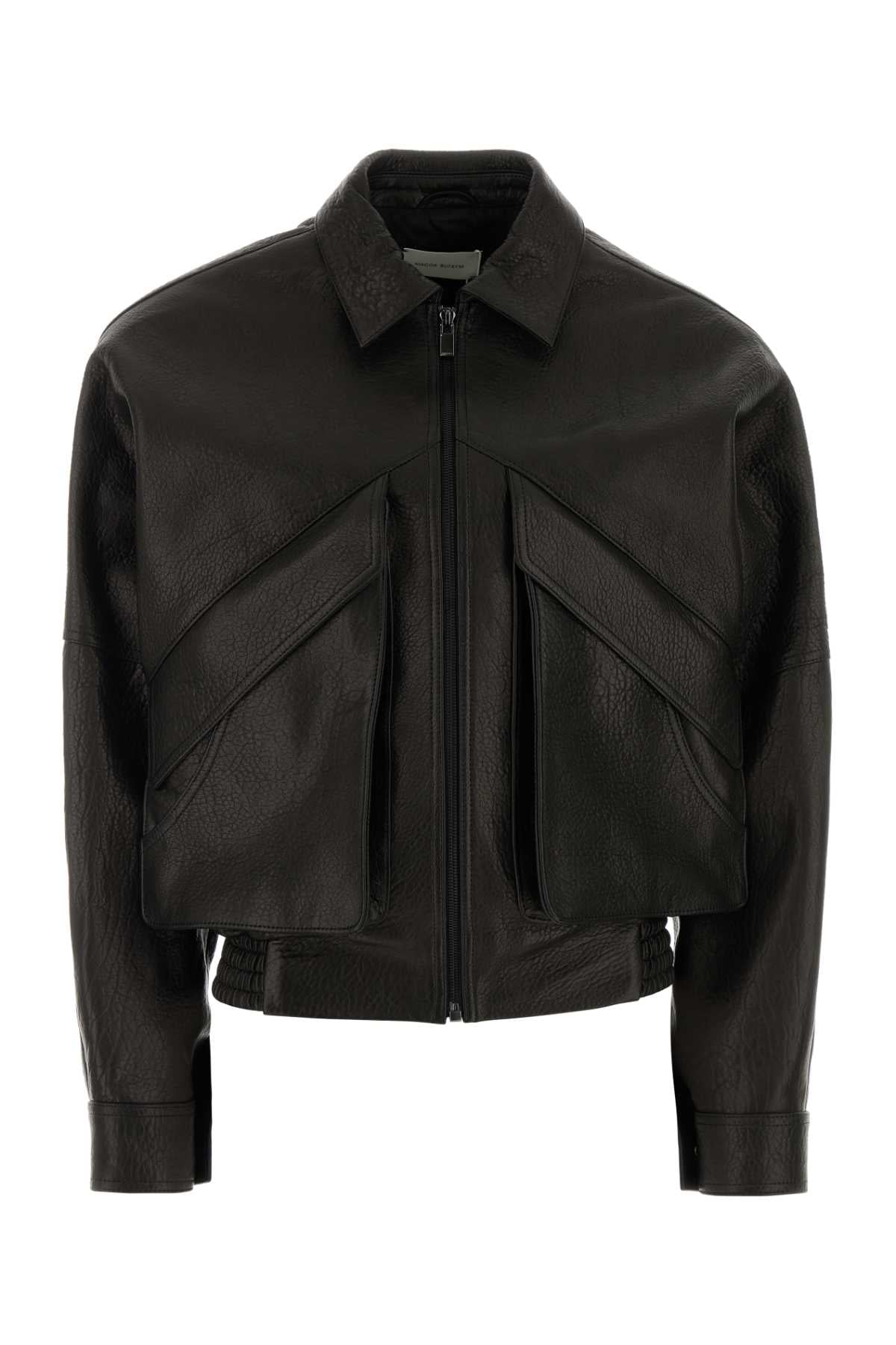 Magda Butrym Women Black Leather Jacket MAGDA BUTRYM