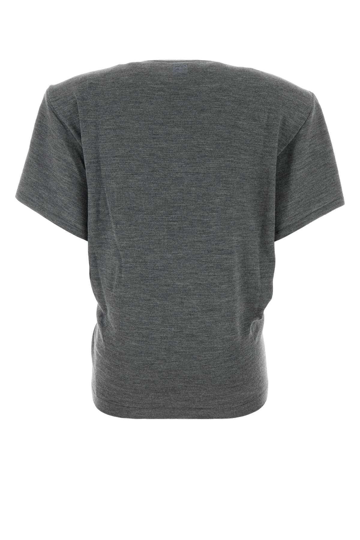 Magda Butrym Women Grey Wool T-Shirt MAGDA BUTRYM