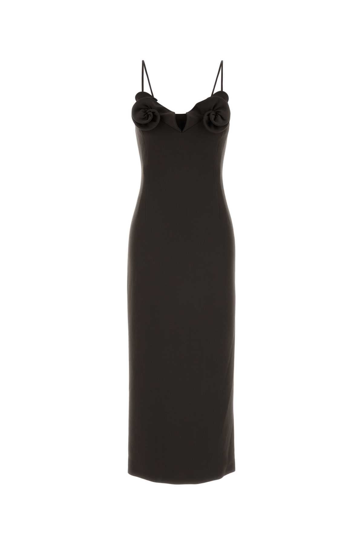 Magda Butrym Women Chocolate Stretch Wool Dress MAGDA BUTRYM
