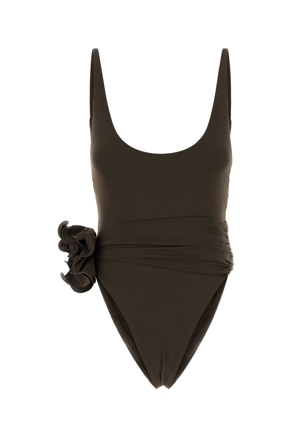Magda Butrym Women Brown Stretch Nylon Swimsuit MAGDA BUTRYM