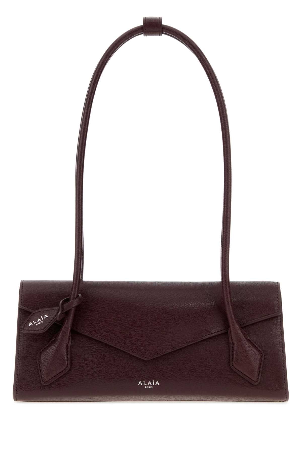 Alaia Women Plum Leather Small Le Teckel Shoulder Bag ALAIA