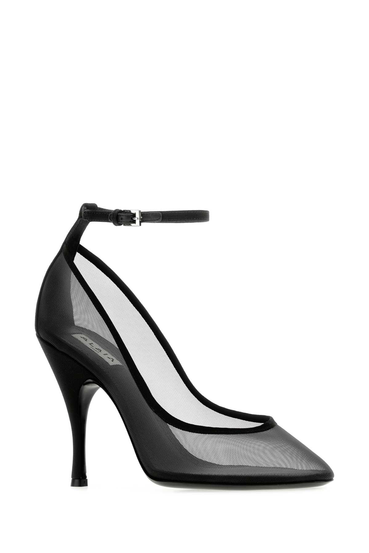 Alaia Women Black Blue Mesh Pumps ALAIA