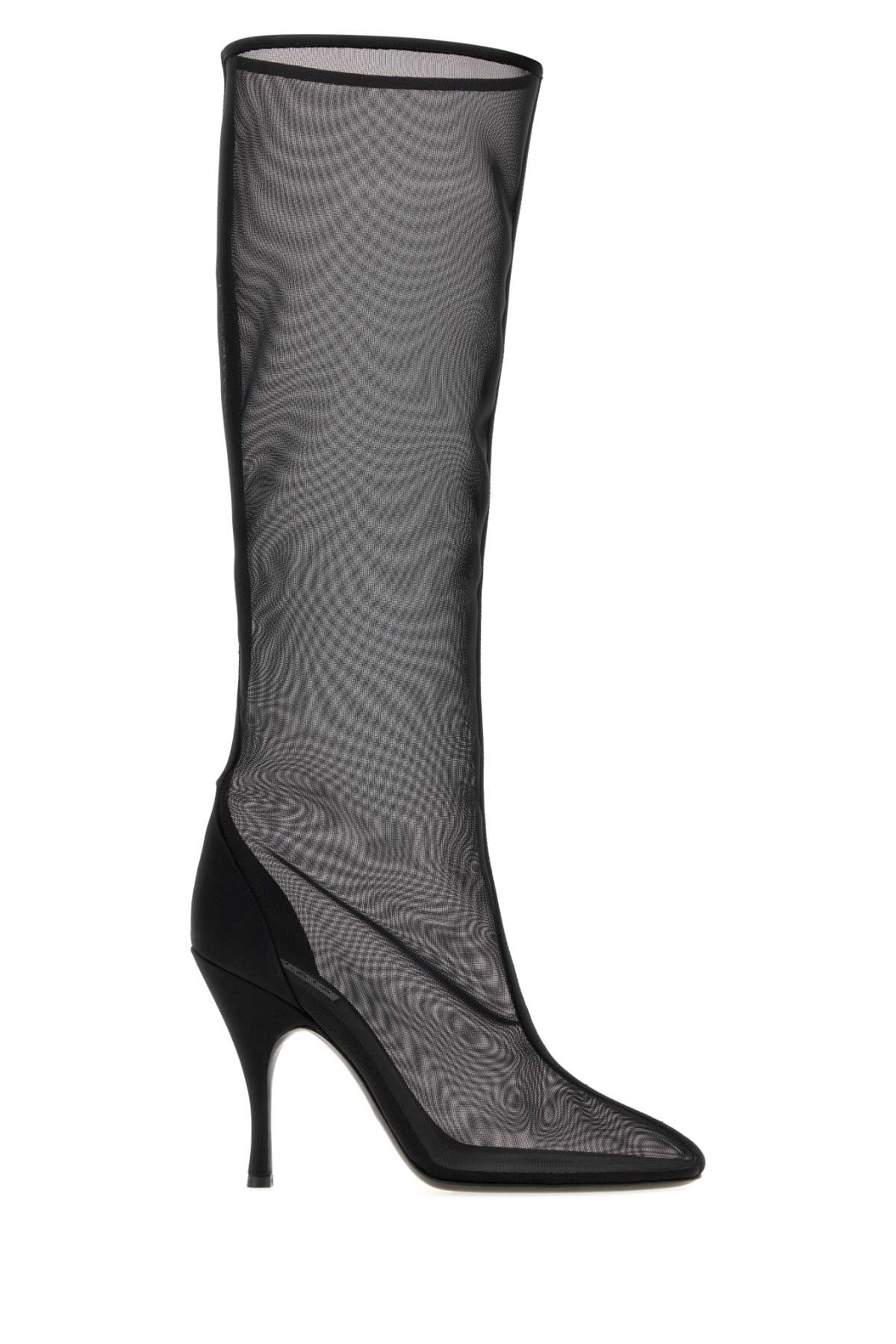 Alaia Women Black Mesh Boots ALAIA