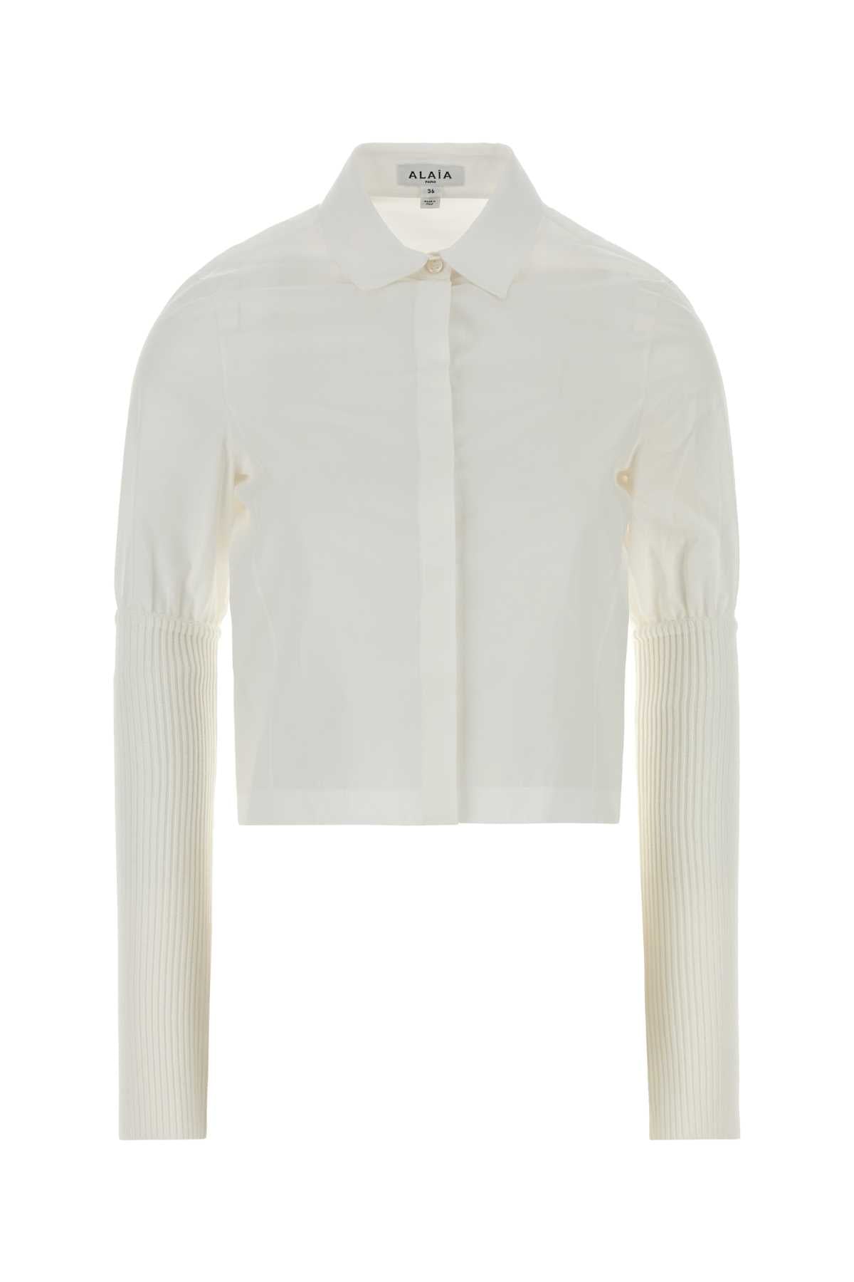 Alaia Women White Poplin Shirt ALAIA