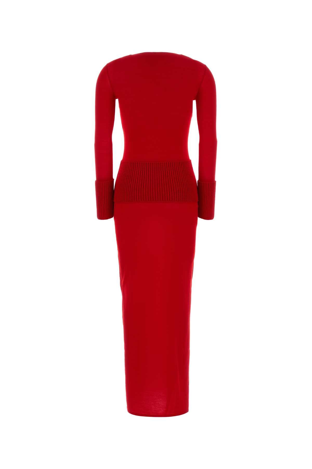 Alaia Women Red Wool Dress ALAIA