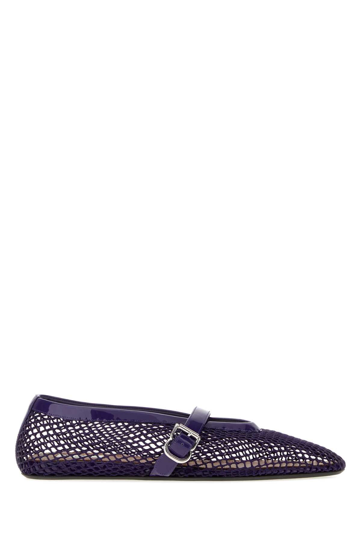 Alaia Women Purple Mesh Ballerinas ALAIA