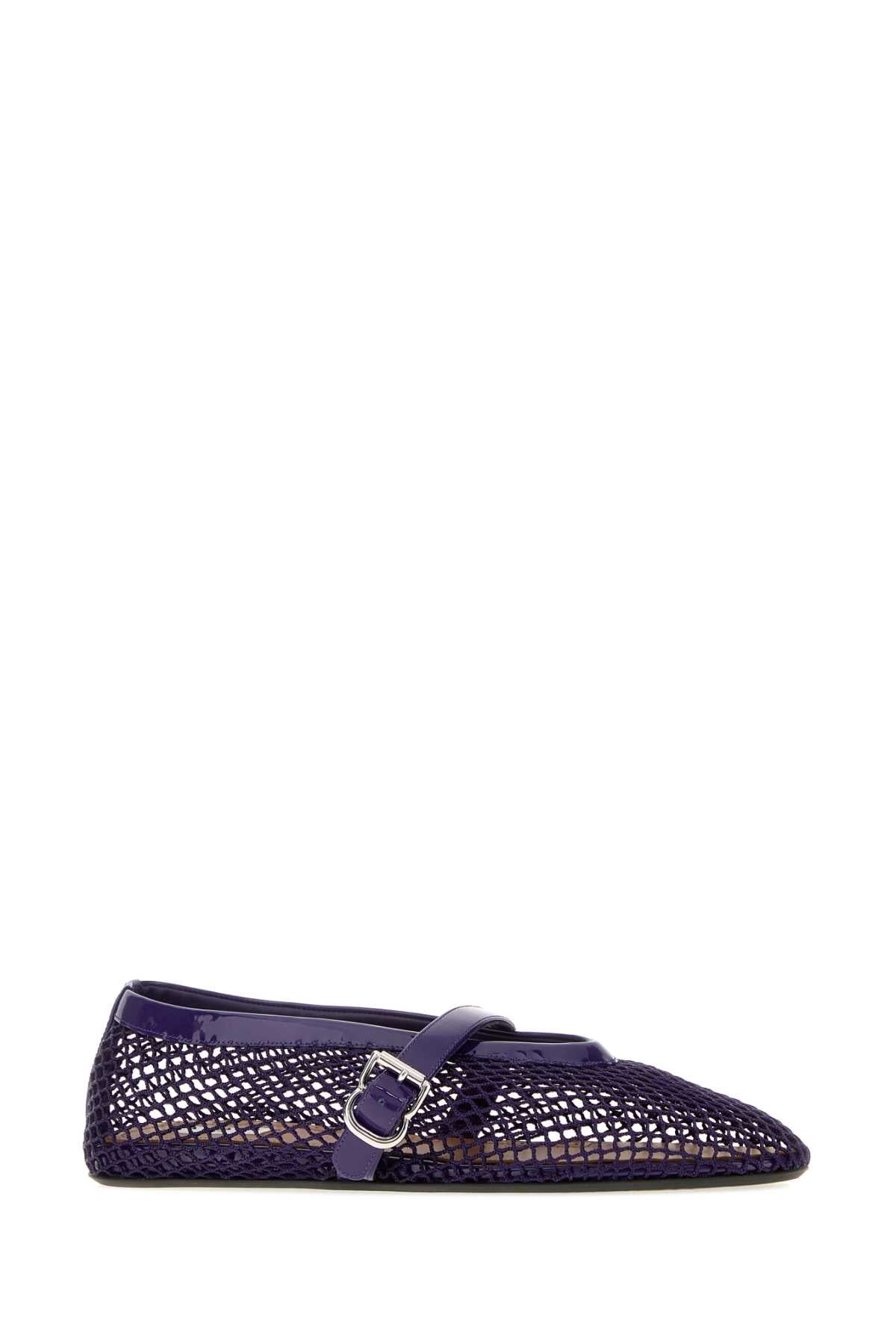 Alaia Women Purple Mesh Ballerinas ALAIA