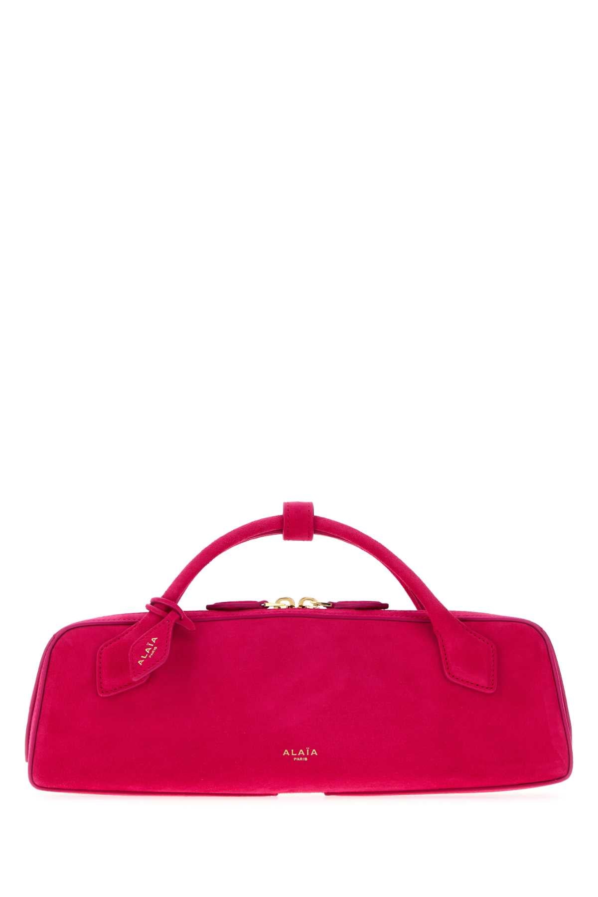 Alaia Women Fluo Pink Suede Teckel Handbag ALAIA
