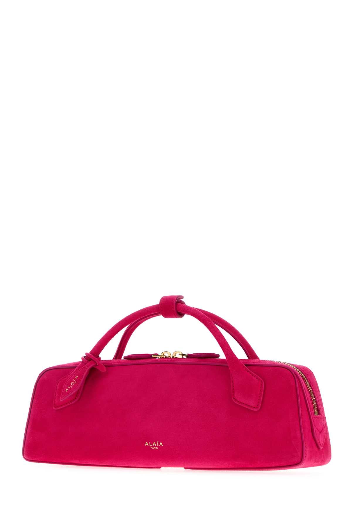 Alaia Women Fluo Pink Suede Teckel Handbag ALAIA