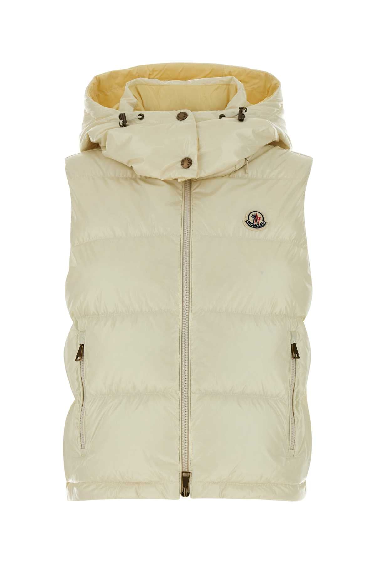 Moncler Women Cream Nylon Niverolle Down Jacket MONCLER