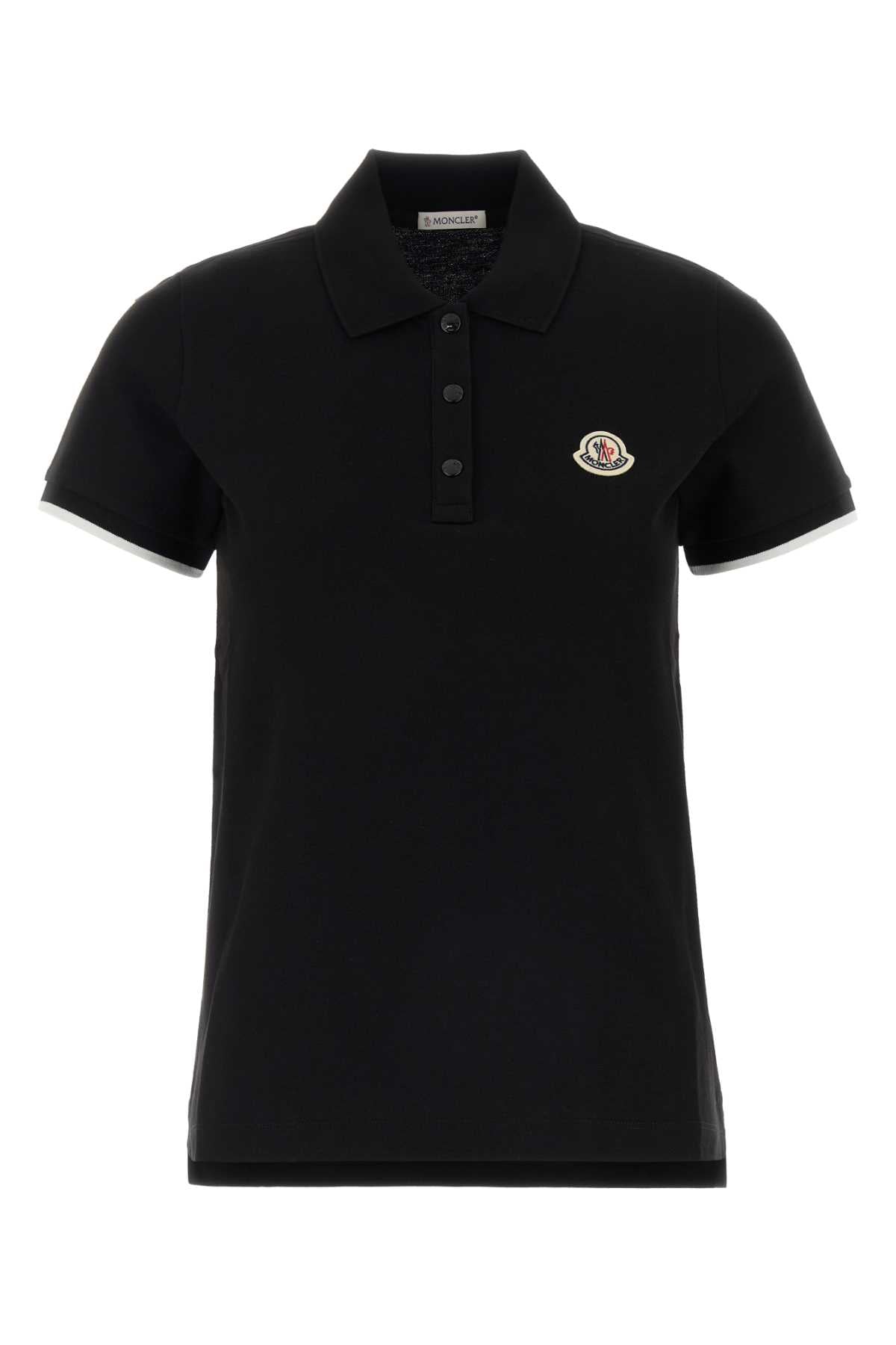 Moncler Women Black Piquet Polo Shirt MONCLER