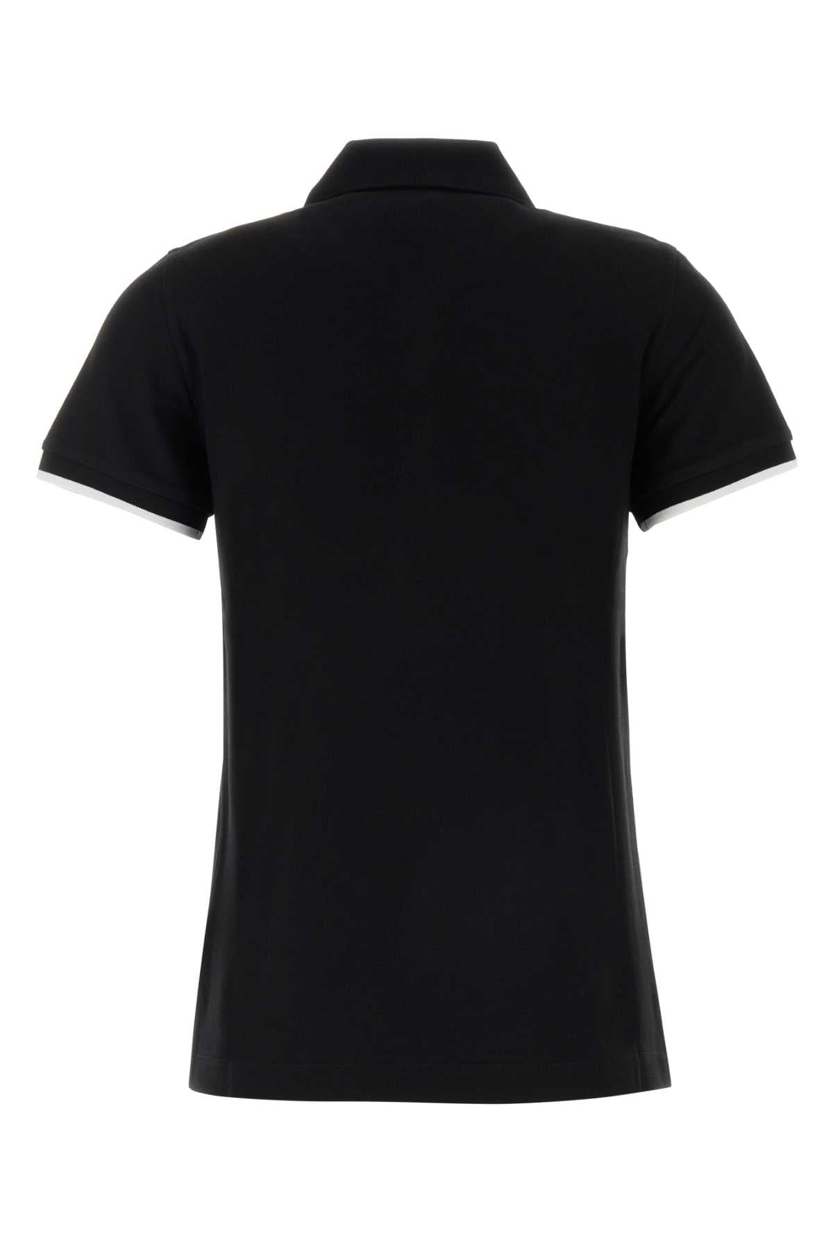 Moncler Women Black Piquet Polo Shirt MONCLER
