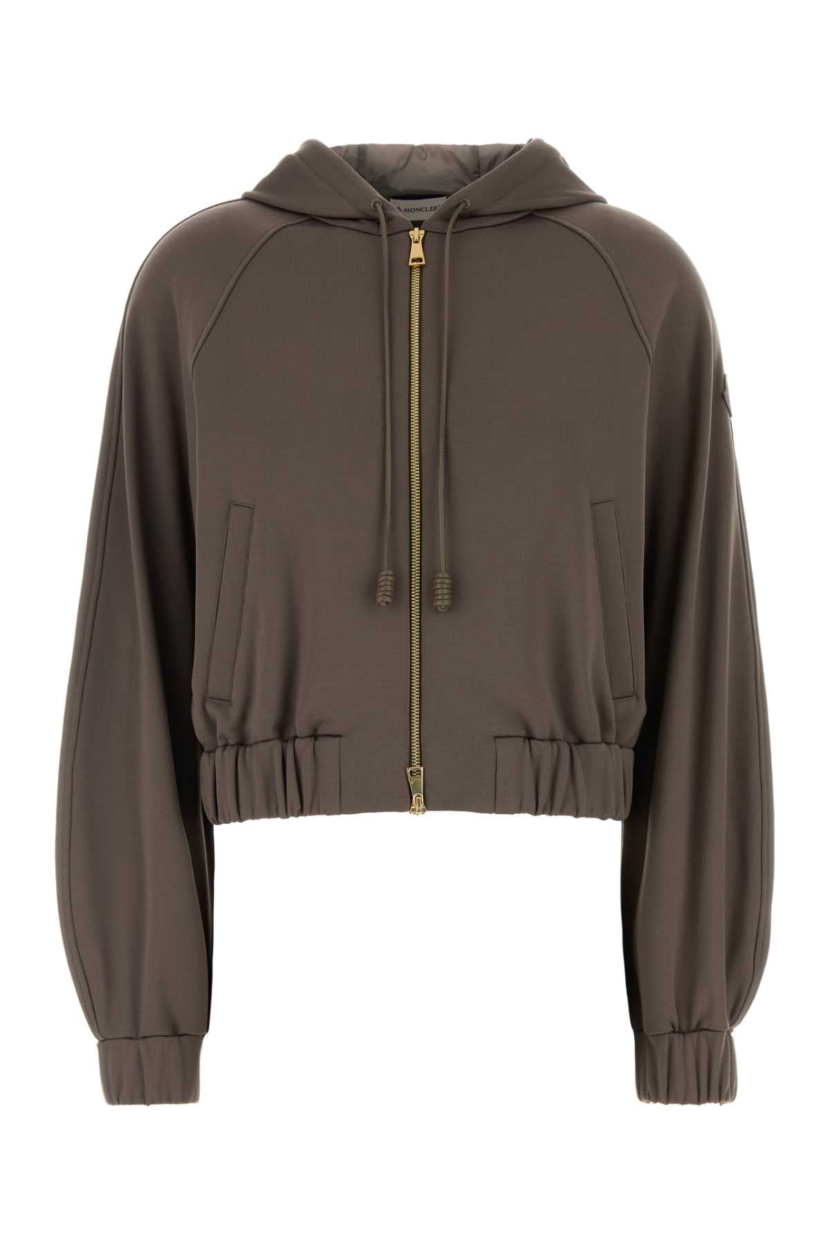 Moncler Women Mud Stretch Jersey Sweatshirt MONCLER