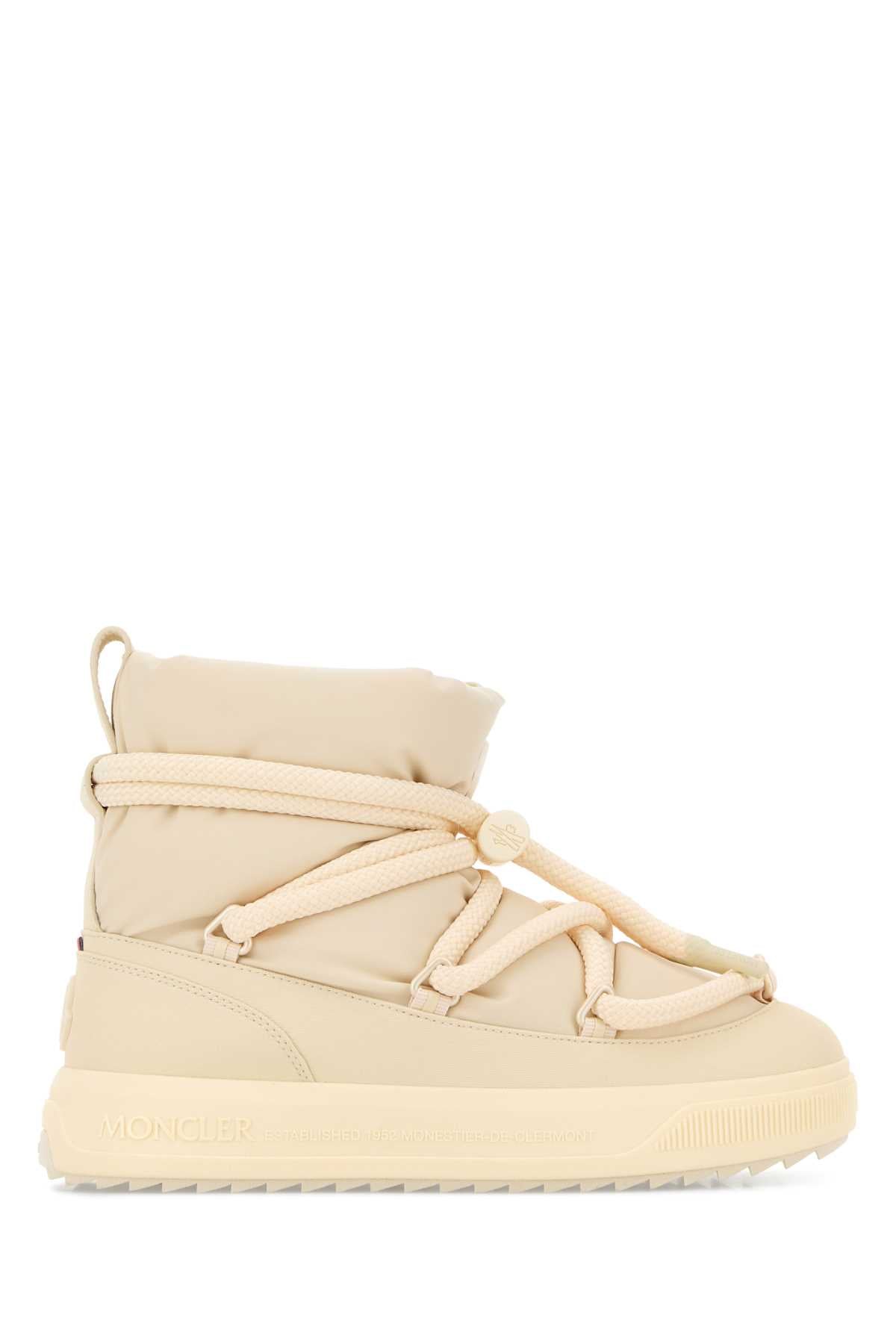 Moncler Women Cream Fabric Altive Ankle Boots MONCLER