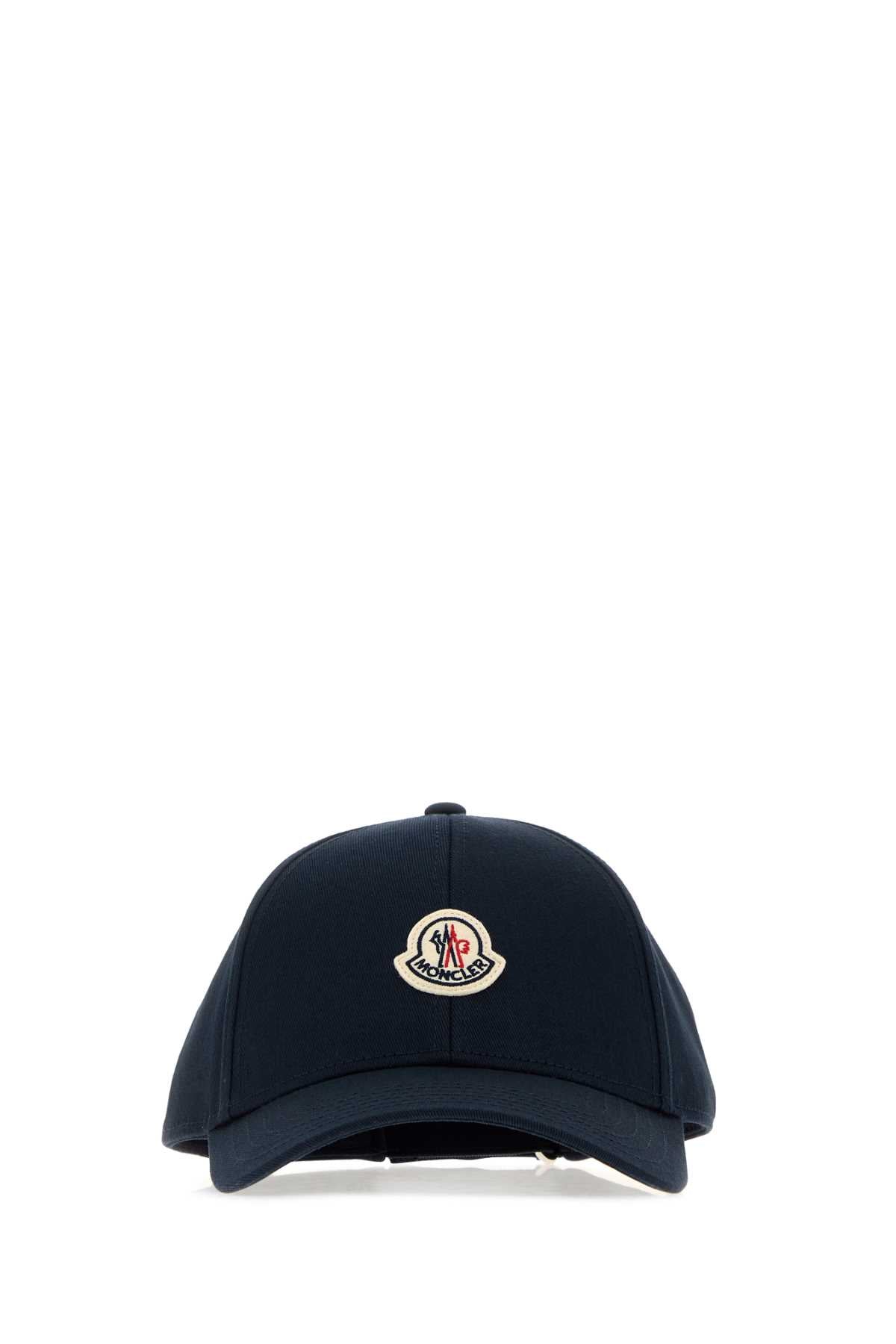 Moncler Men Midnight Blue Cotton Baseball Cap MONCLER