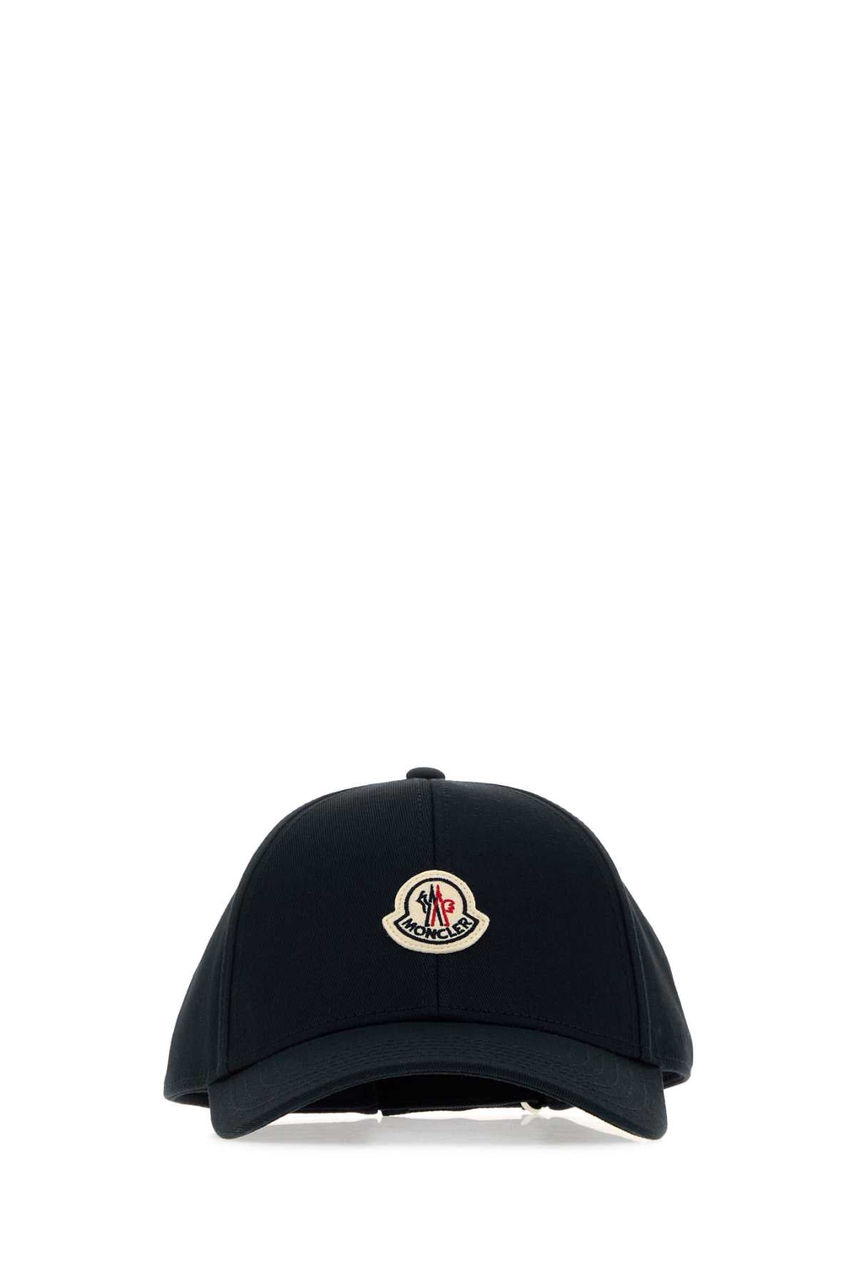 Moncler Men Black Cotton Baseball Cap MONCLER