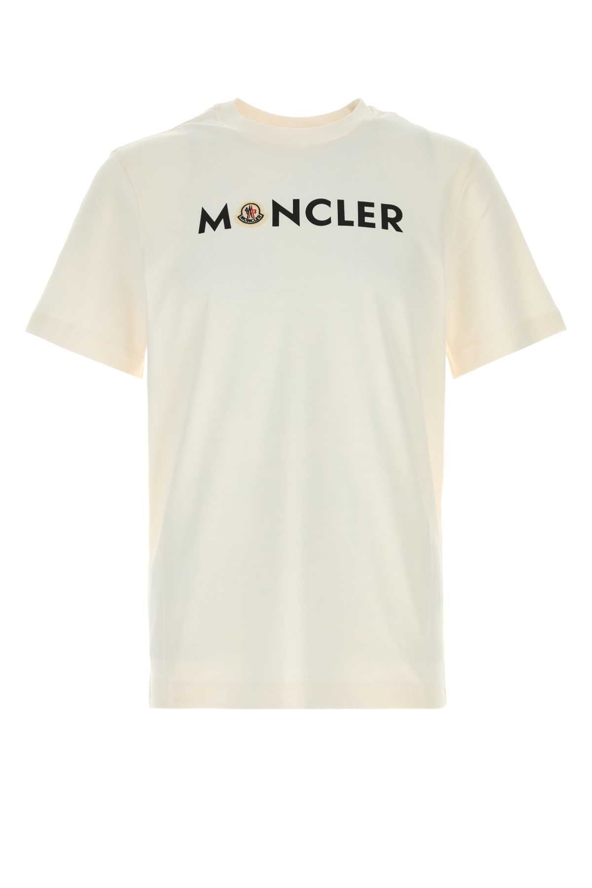 Moncler Men Ivory Cotton T-Shirt MONCLER