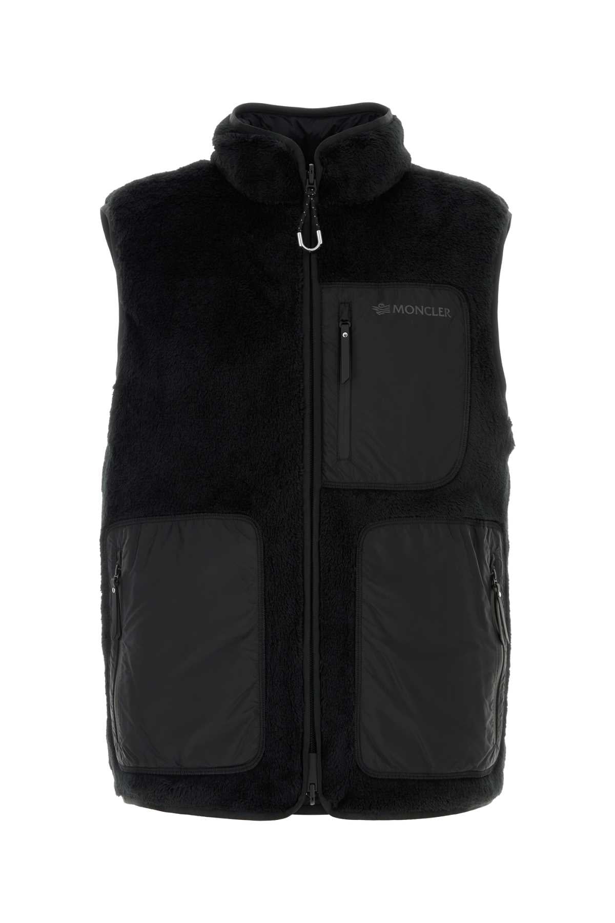 Moncler Men Black Eco Fur Reversible Down Jacket MONCLER