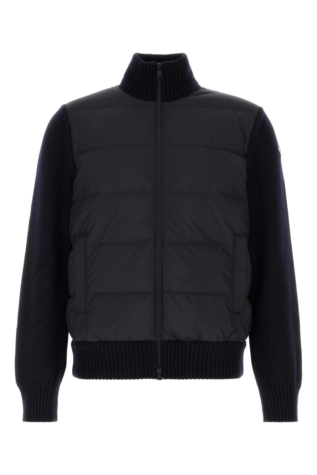 Moncler Men Navy Blue Wool Cardigan MONCLER