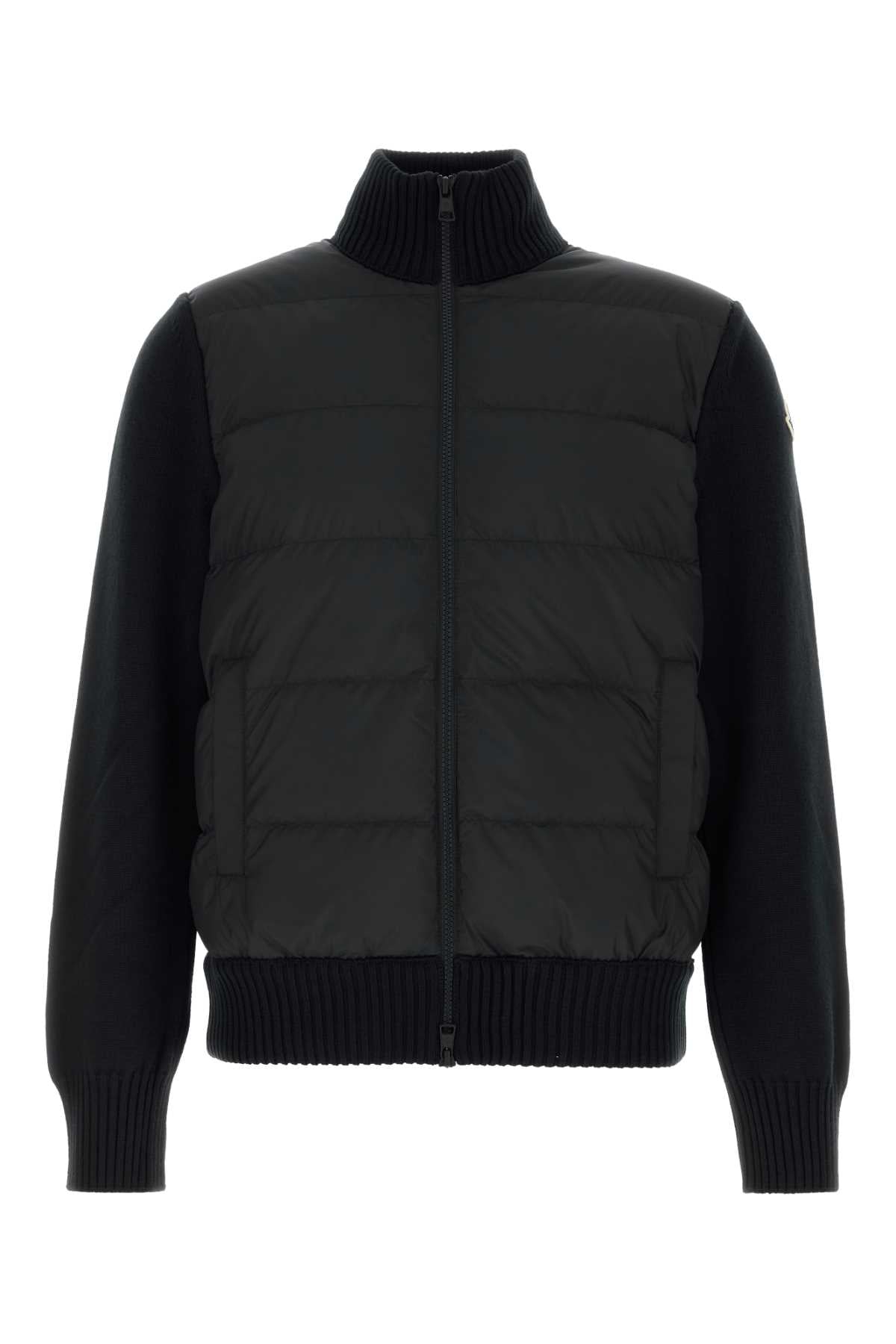 Moncler Men Black Wool Cardigan MONCLER