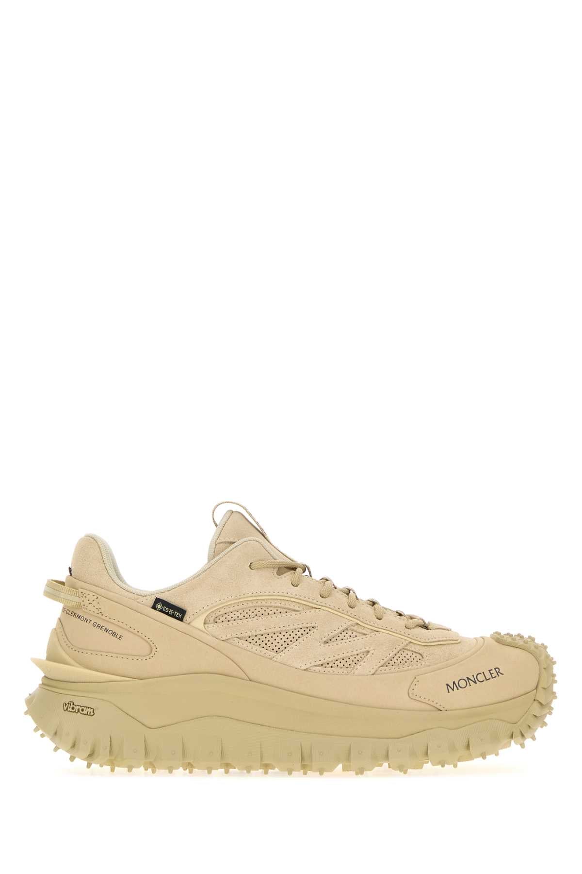 Moncler Men Beige Suede Trailgrip Gtx Sneakers MONCLER
