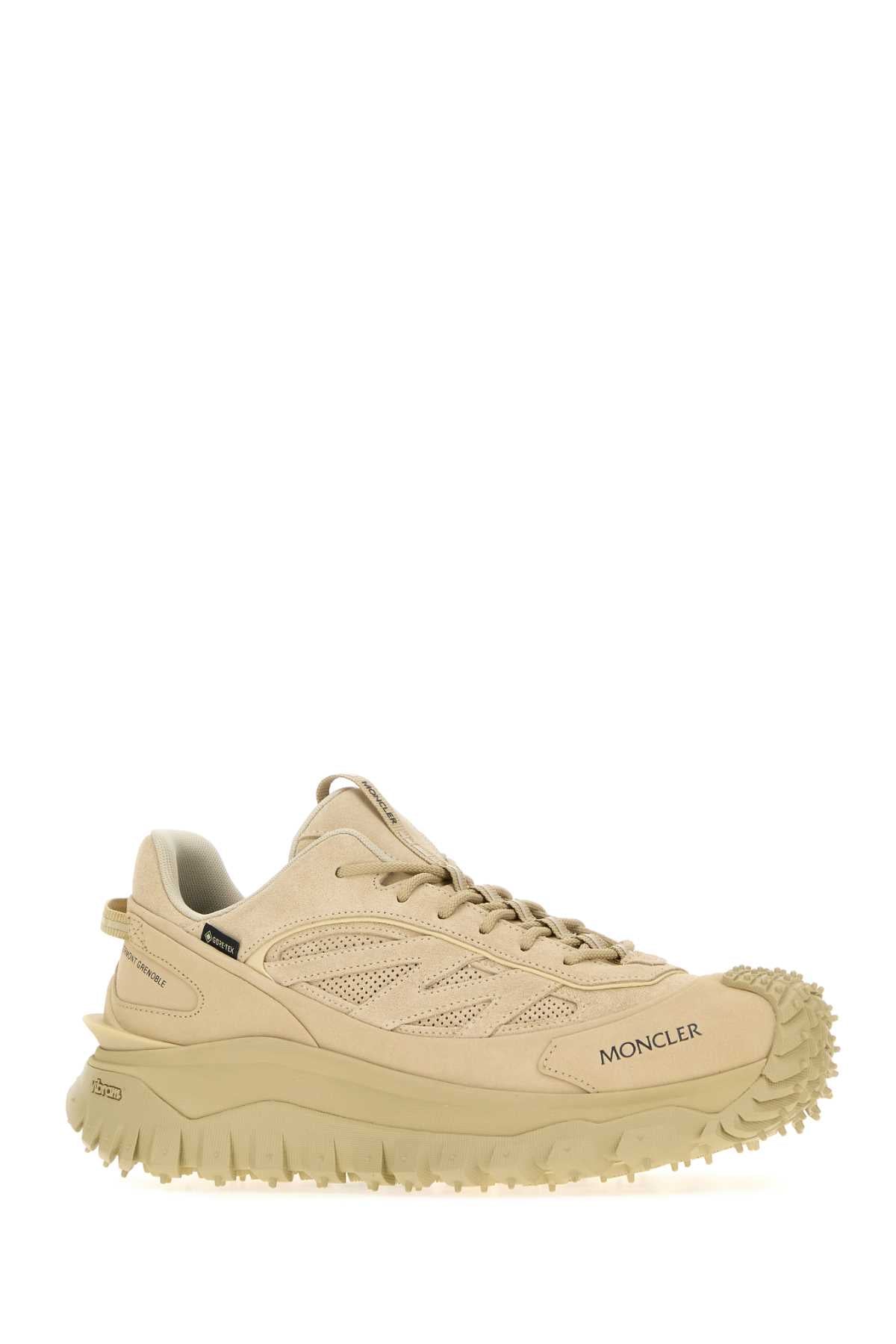 Moncler Men Beige Suede Trailgrip Gtx Sneakers MONCLER