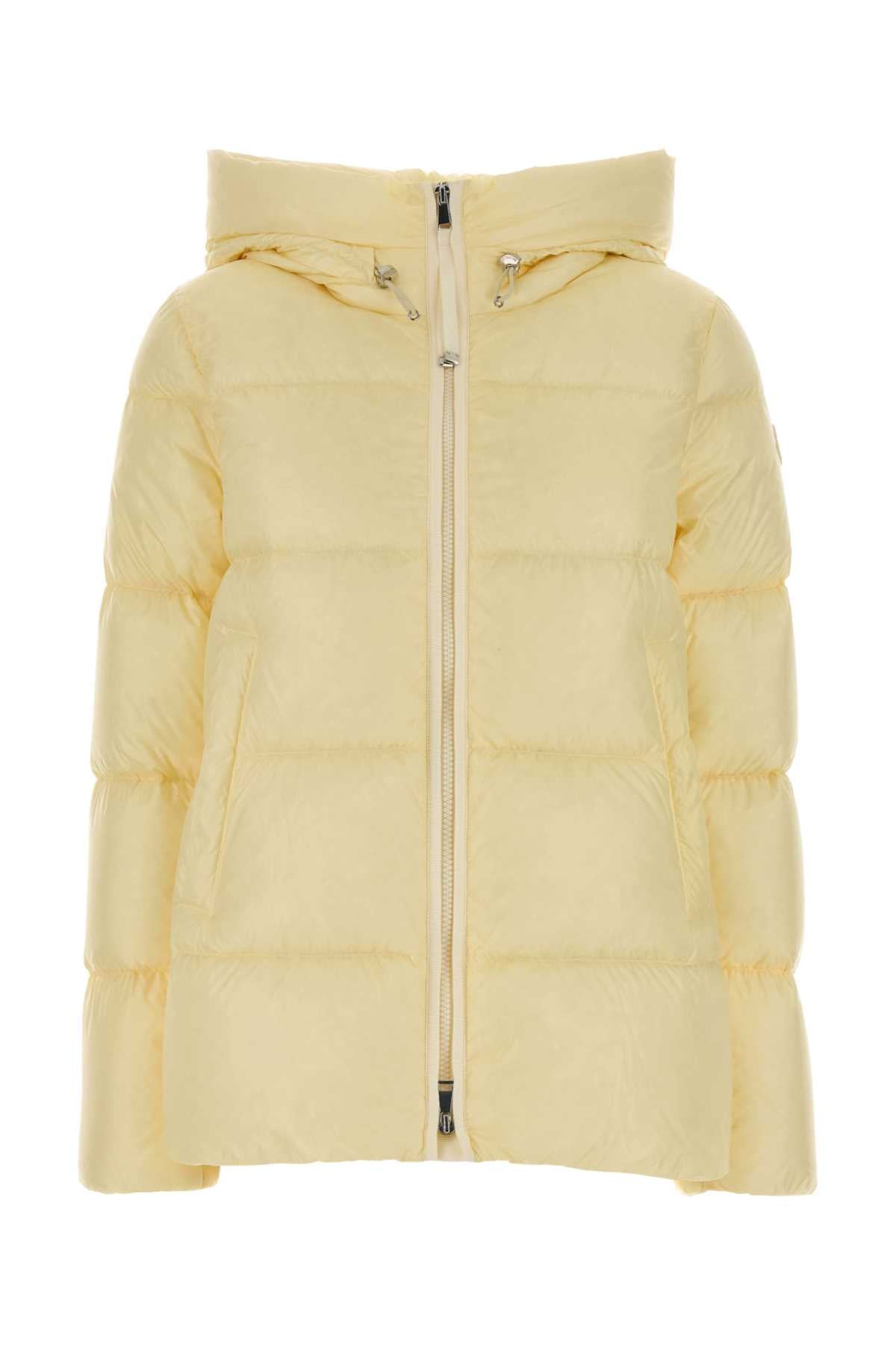 Moncler Women Pastel Yellow Nylon Serittes Down Jacket MONCLER