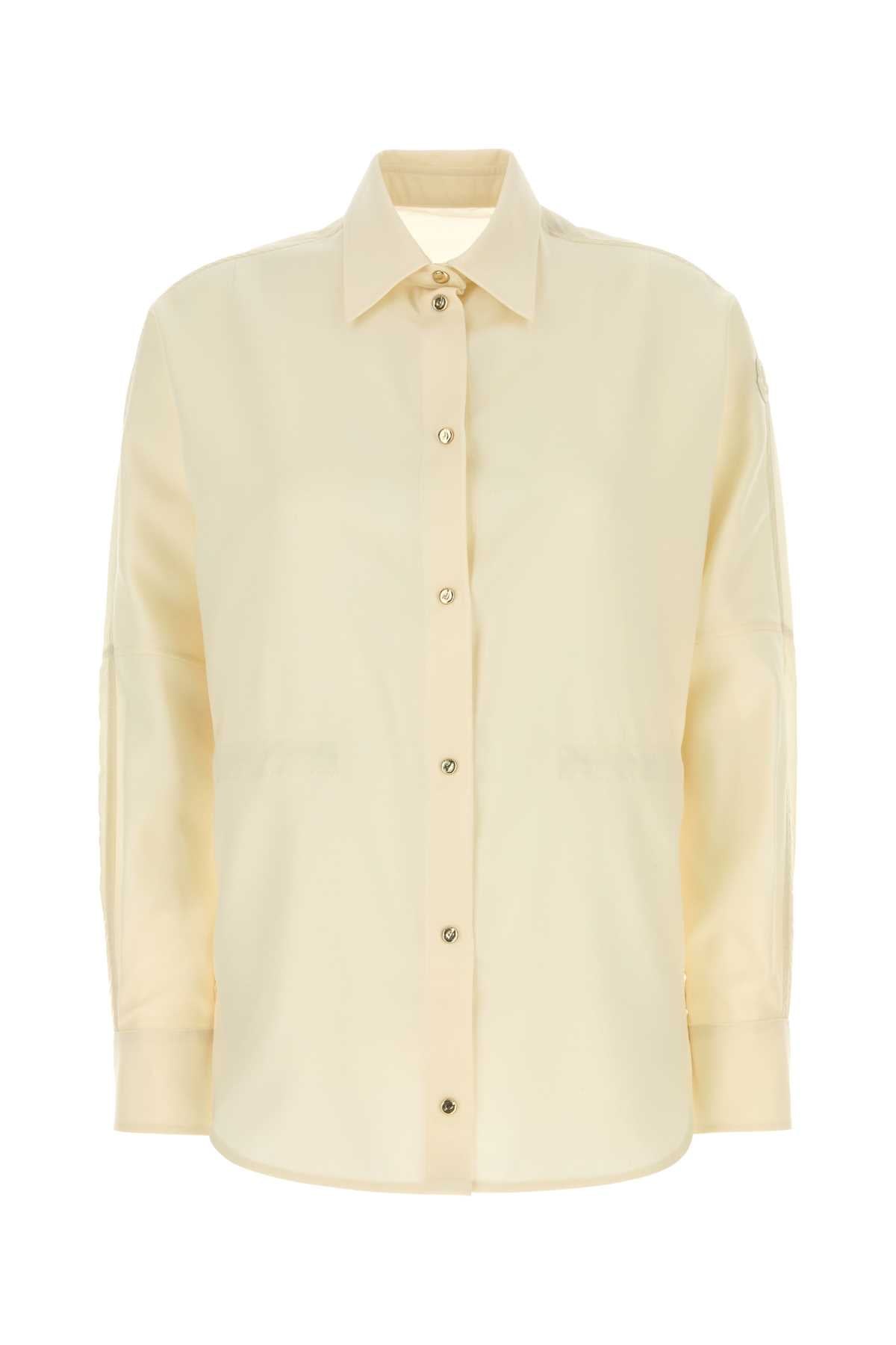 Moncler Women Cream Wool And Nylon Shirt