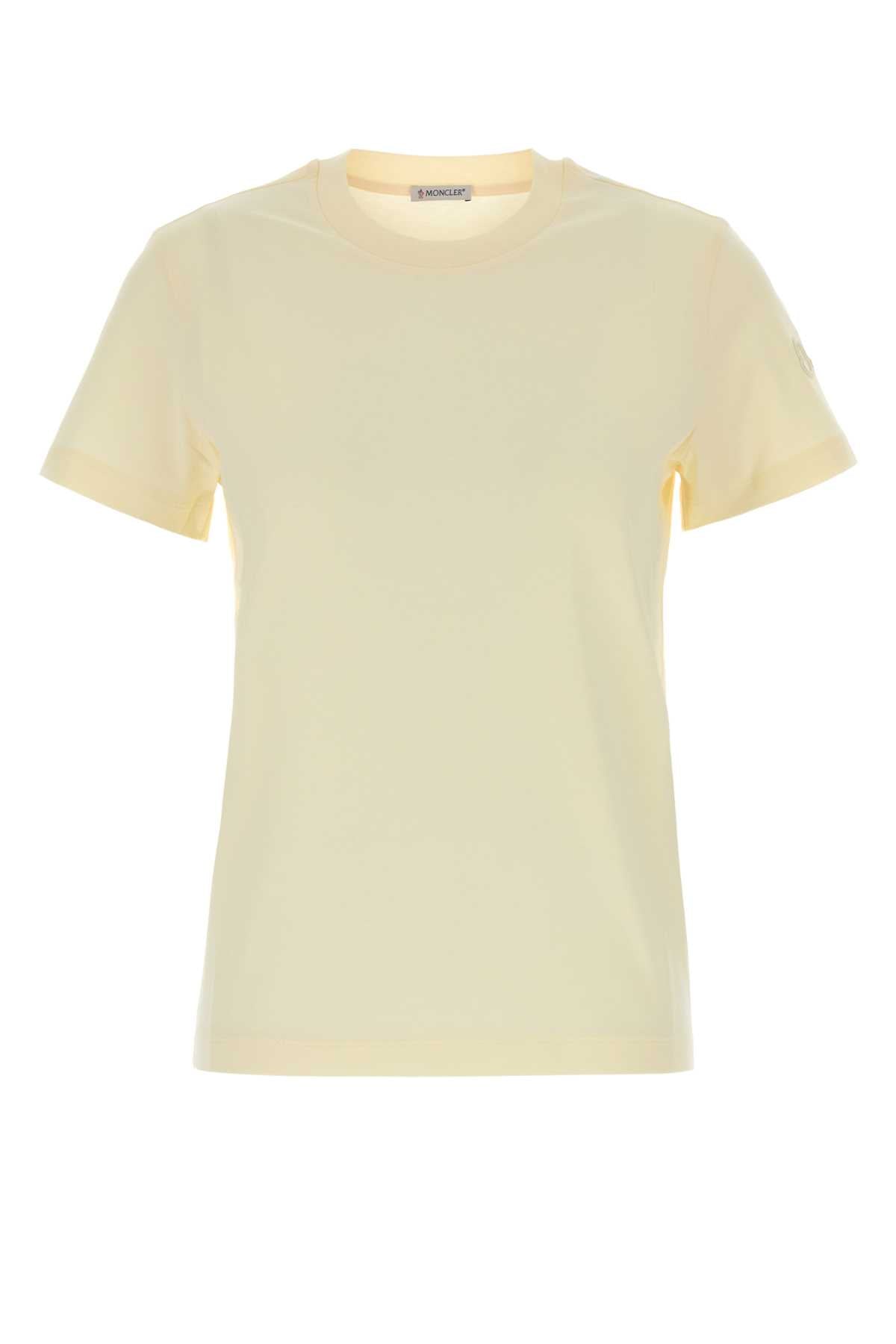 Moncler Women Cream Cotton T-Shirt MONCLER