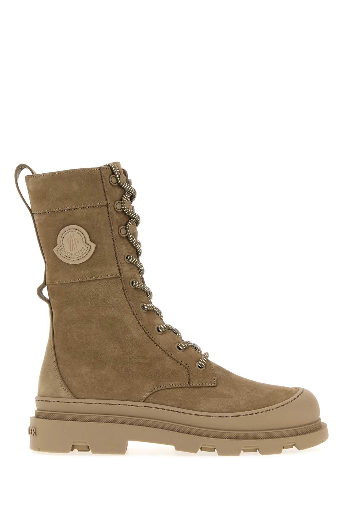 Moncler Women Dove Grey Suede Vera Boots MONCLER