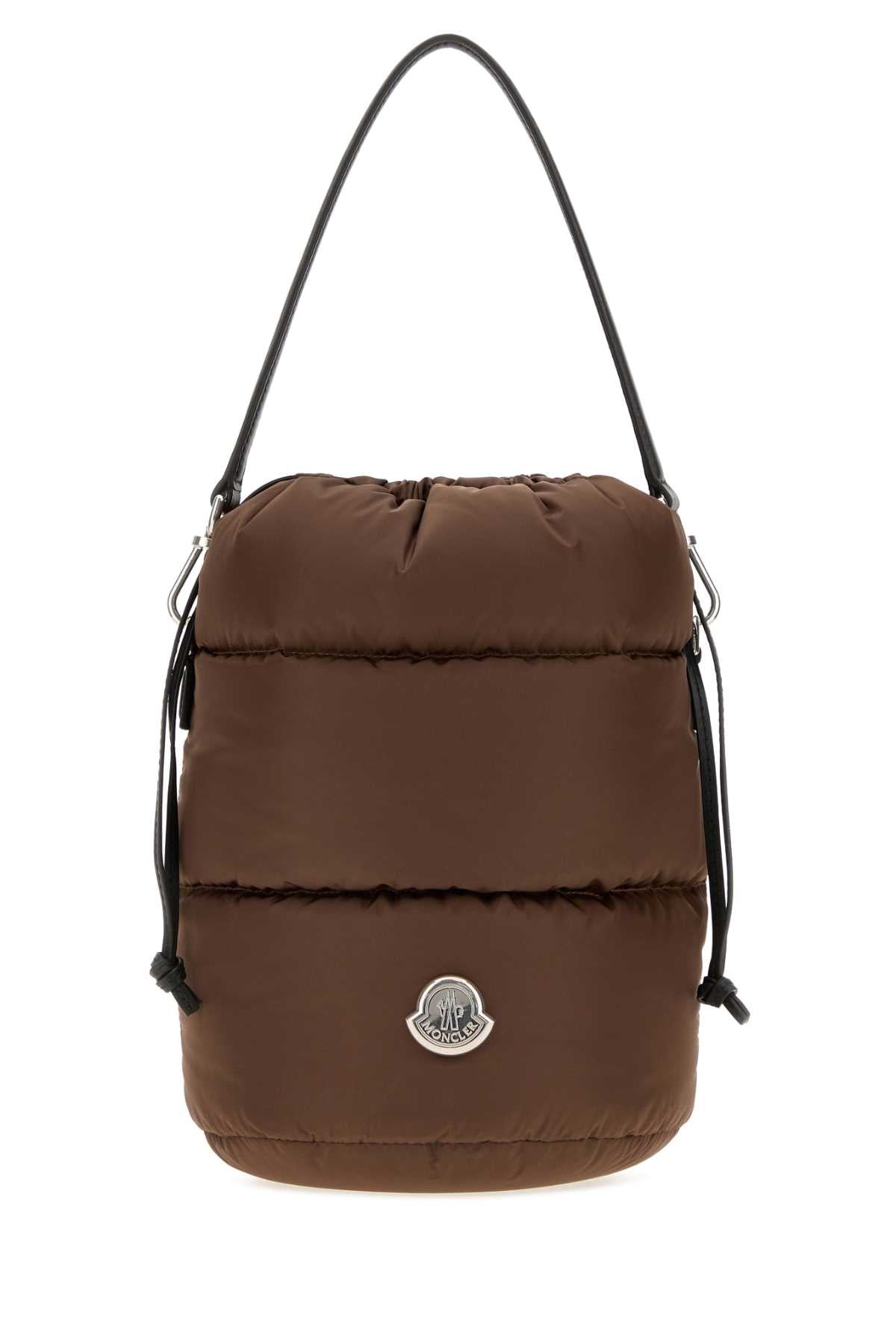 Moncler Women Brown Nylon Caradoc Bucket Bag