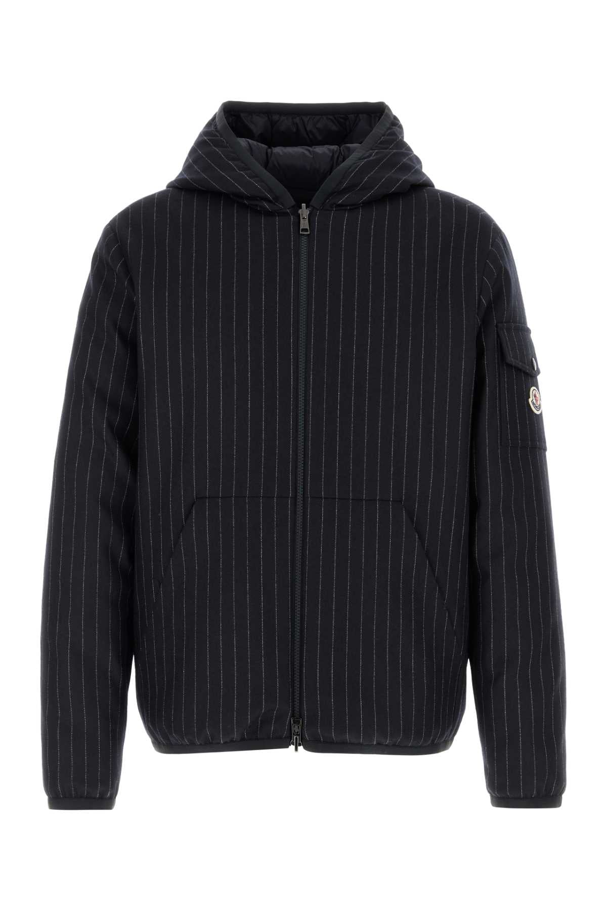 Moncler Men Embroidered Stretch Wool Reversible Ceze Down Jacket MONCLER
