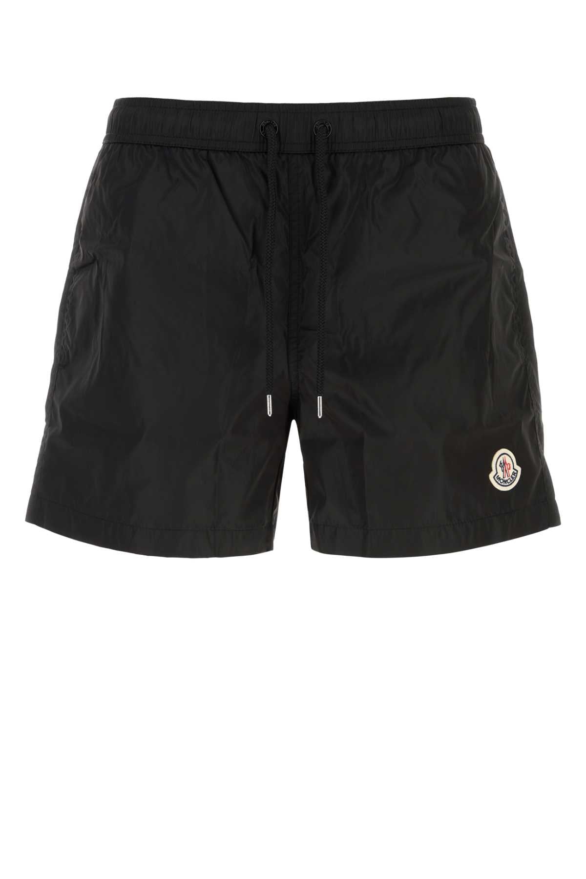 Moncler Men Black Nylon Swimming Shorts MONCLER